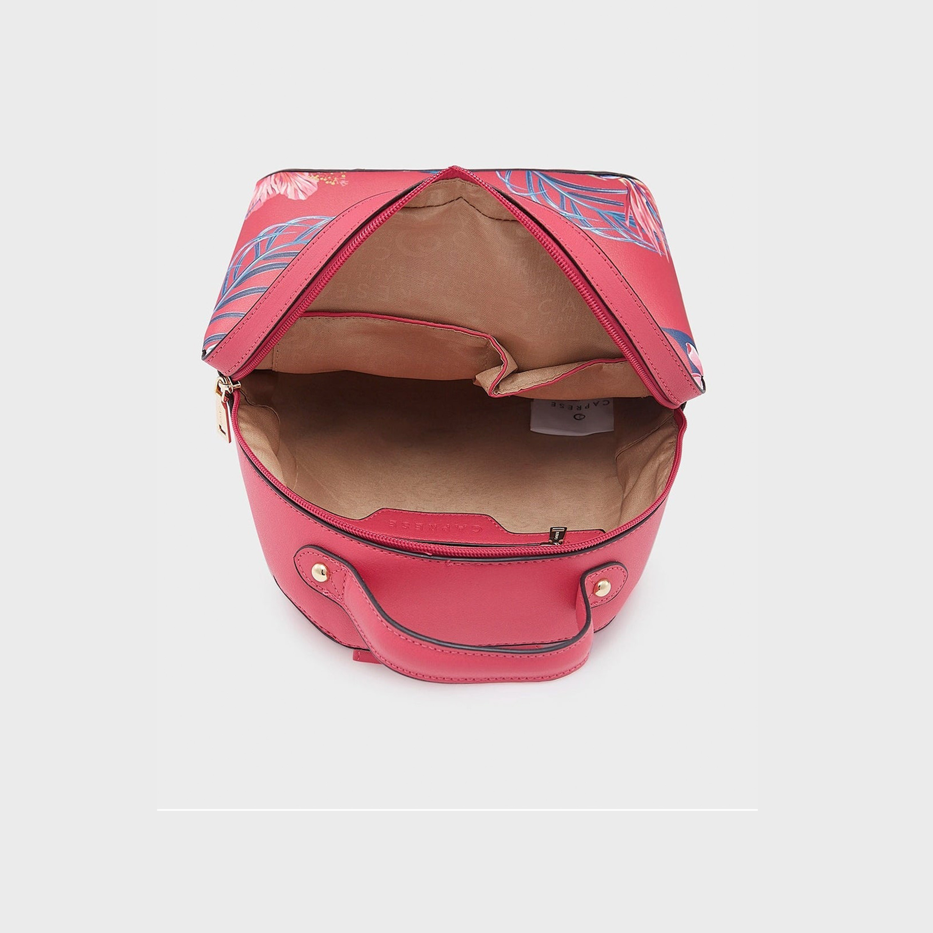 Caprese Printed Top Handle Mini Backpack with Zipper Closure and Adjustable Strap | 24 x 13 x 27 cm cm-travel-luggagesandbags-backpacks-image-3