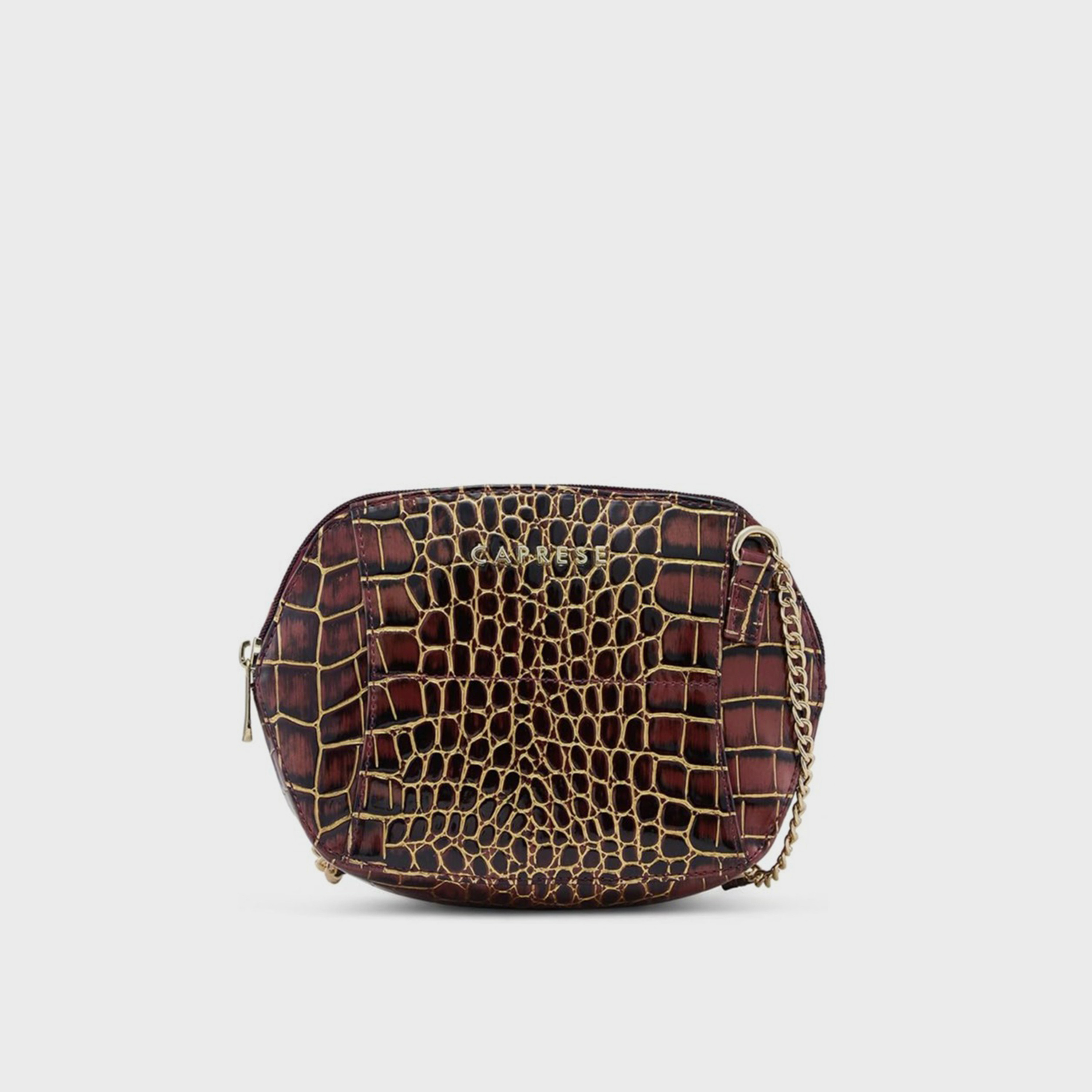 Caprese Animal Print Crossbody Bag with Zipper Closure and Adjustable Strap | 22 x 15 x 6 cm-women-bagsandwallets-handbags-image-1