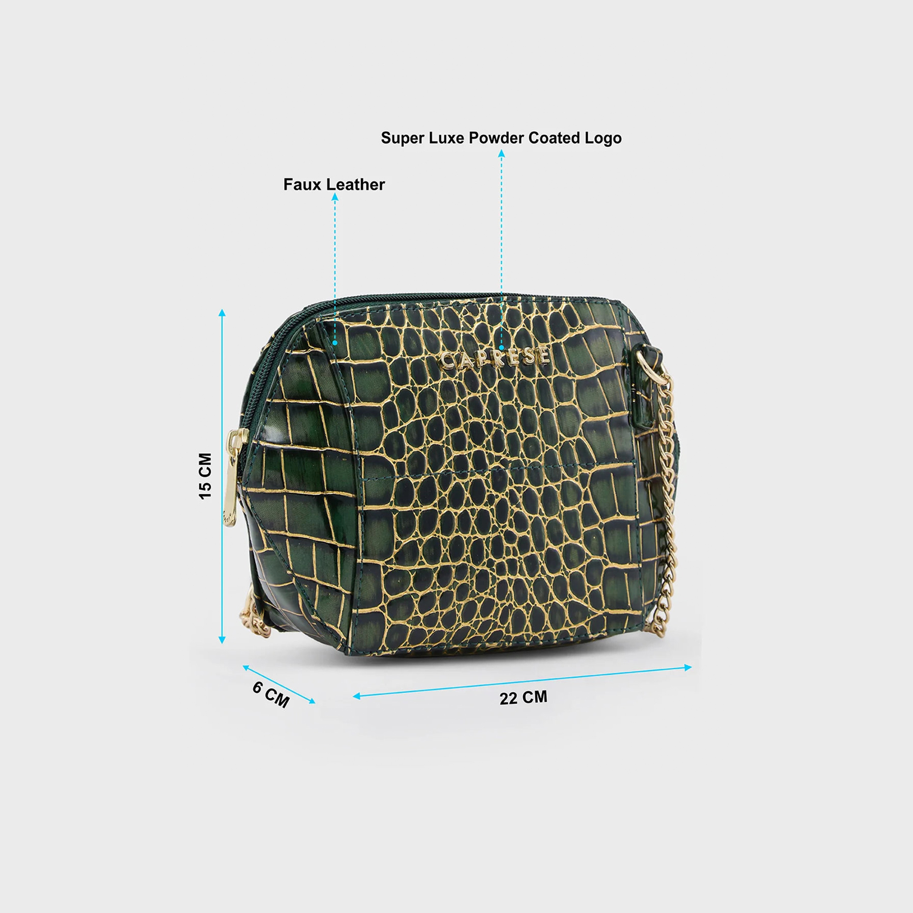Caprese Animal Print Crossbody Bag with Zipper Closure and Adjustable Strap | 22 x 15 x 6 cm-women-bagsandwallets-handbags-image-3