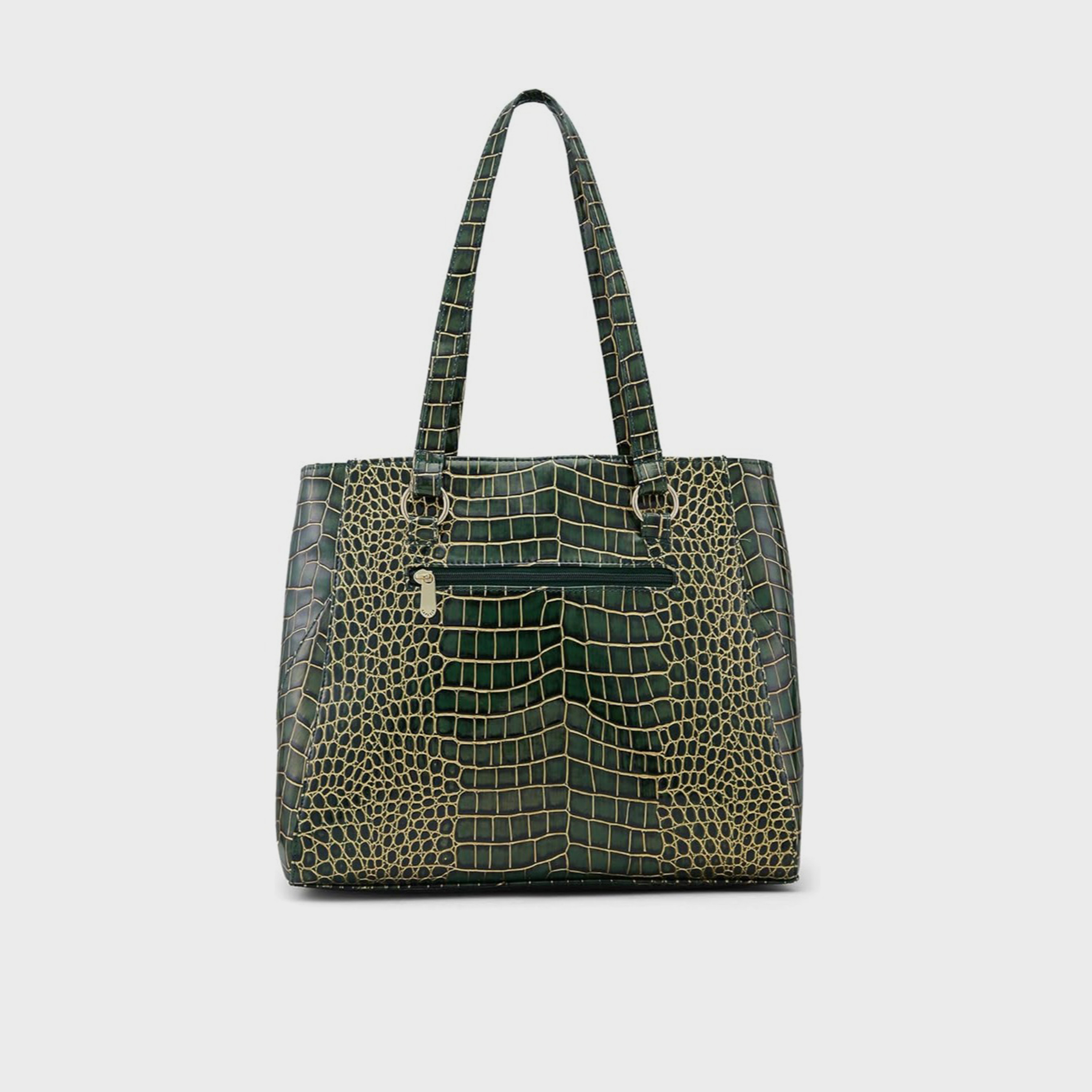 حقيبة كتف بمقبض مزدوج بطبعة من Caprese مع إغلاق بسحاب | 31 × 25 × 14 سم-women-bagsandwallets-handbags-image-4