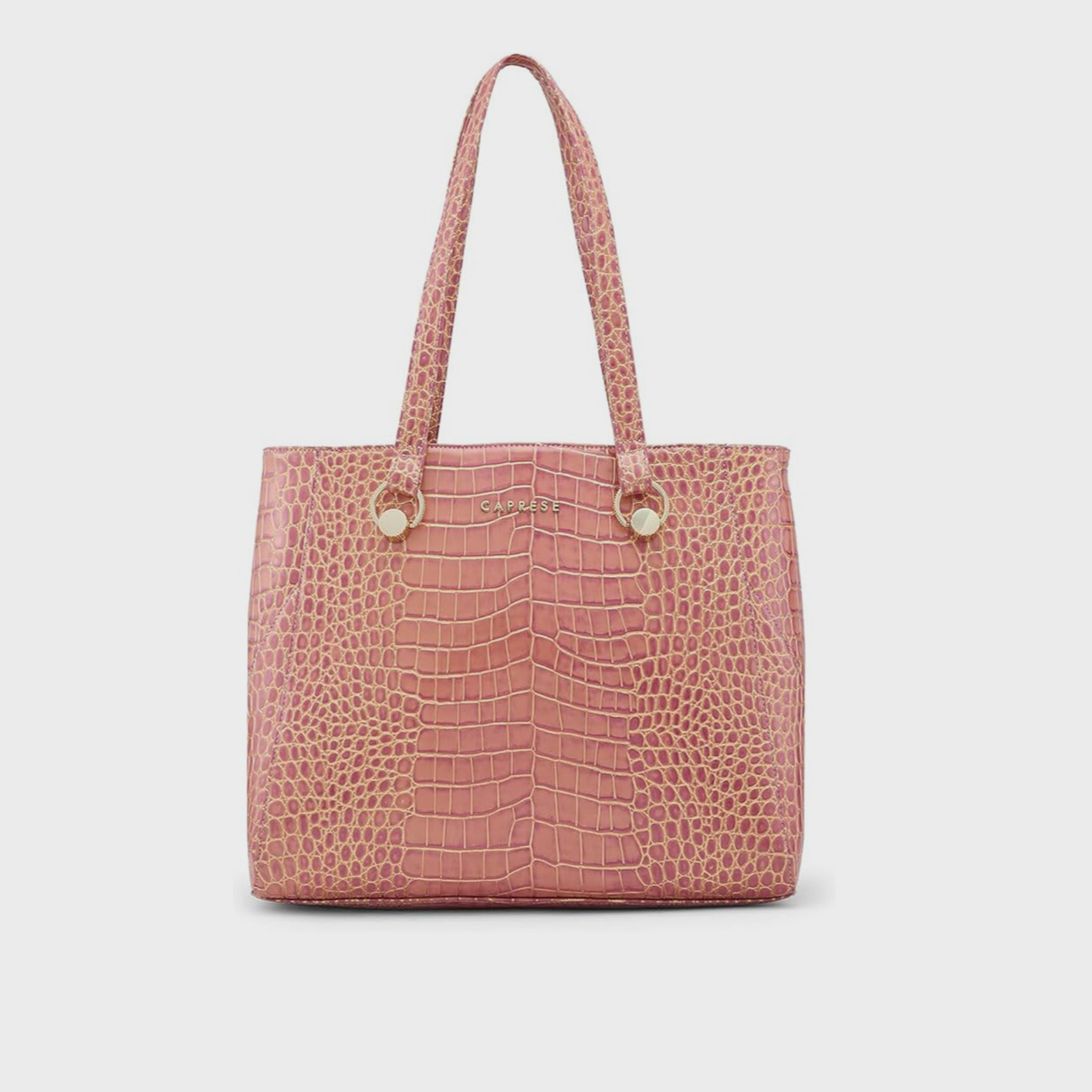 Caprese Animal Print Double-Handle Shoulder Bag with Zipper Closure | 31 x 25 x 14 cm-women-bagsandwallets-handbags-image-1