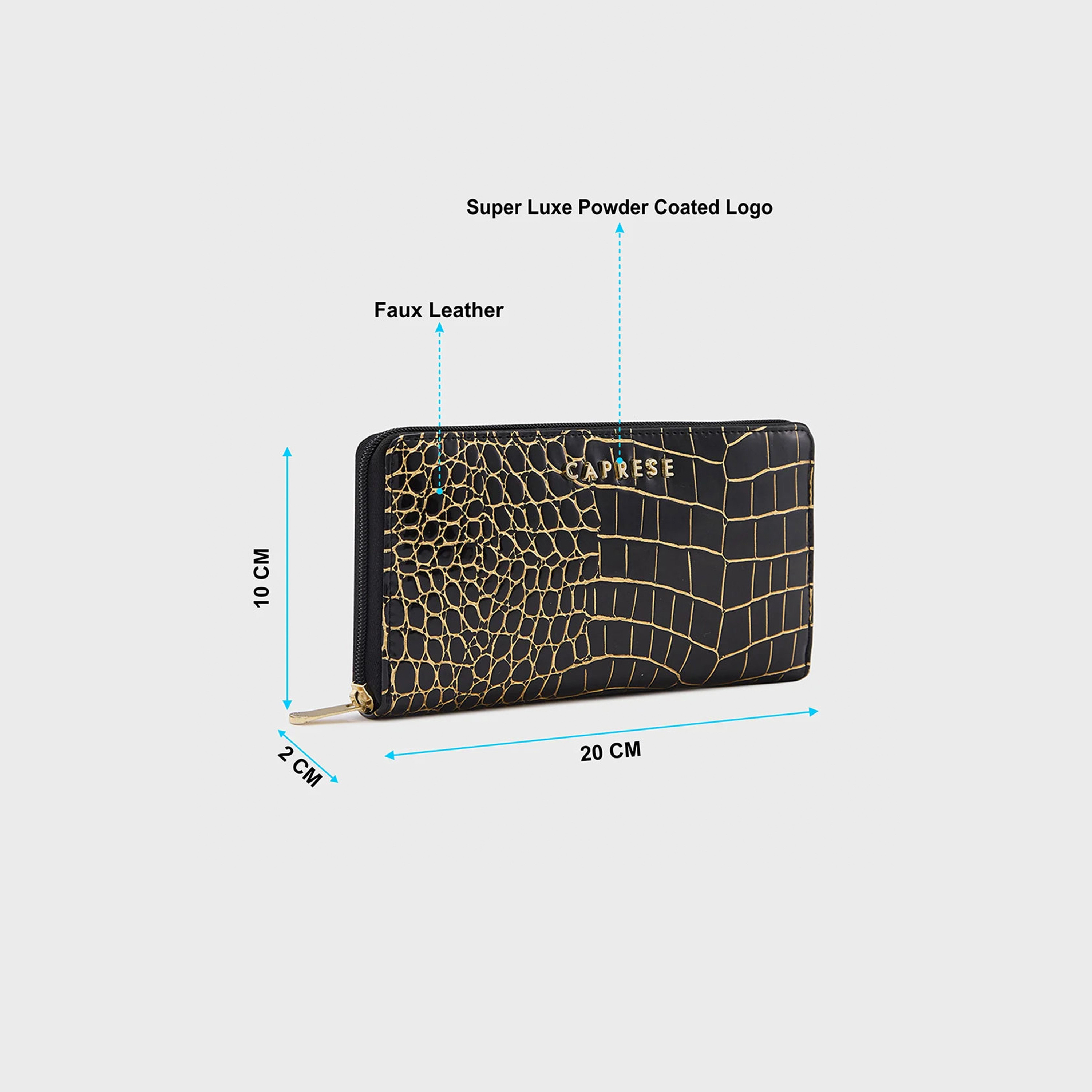 Caprese محفظة بطبعة مع إغلاق بسحاب | 20 × 10 × 2 سم-women-bagsandwallets-wallets-image-3