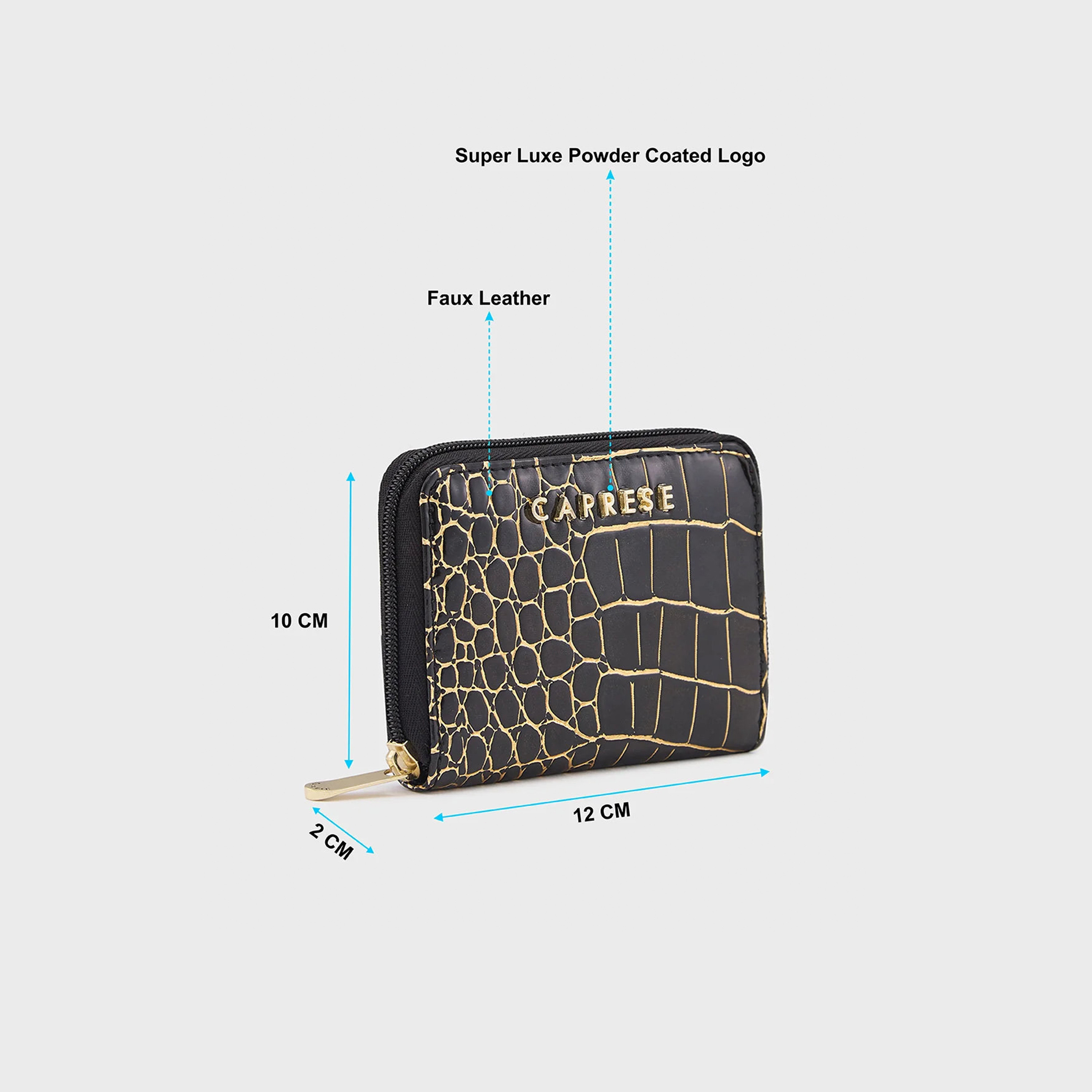 Caprese محفظة بطبعة مع إغلاق بسحاب | 12 × 10 × 2 سم-women-bagsandwallets-wallets-image-4