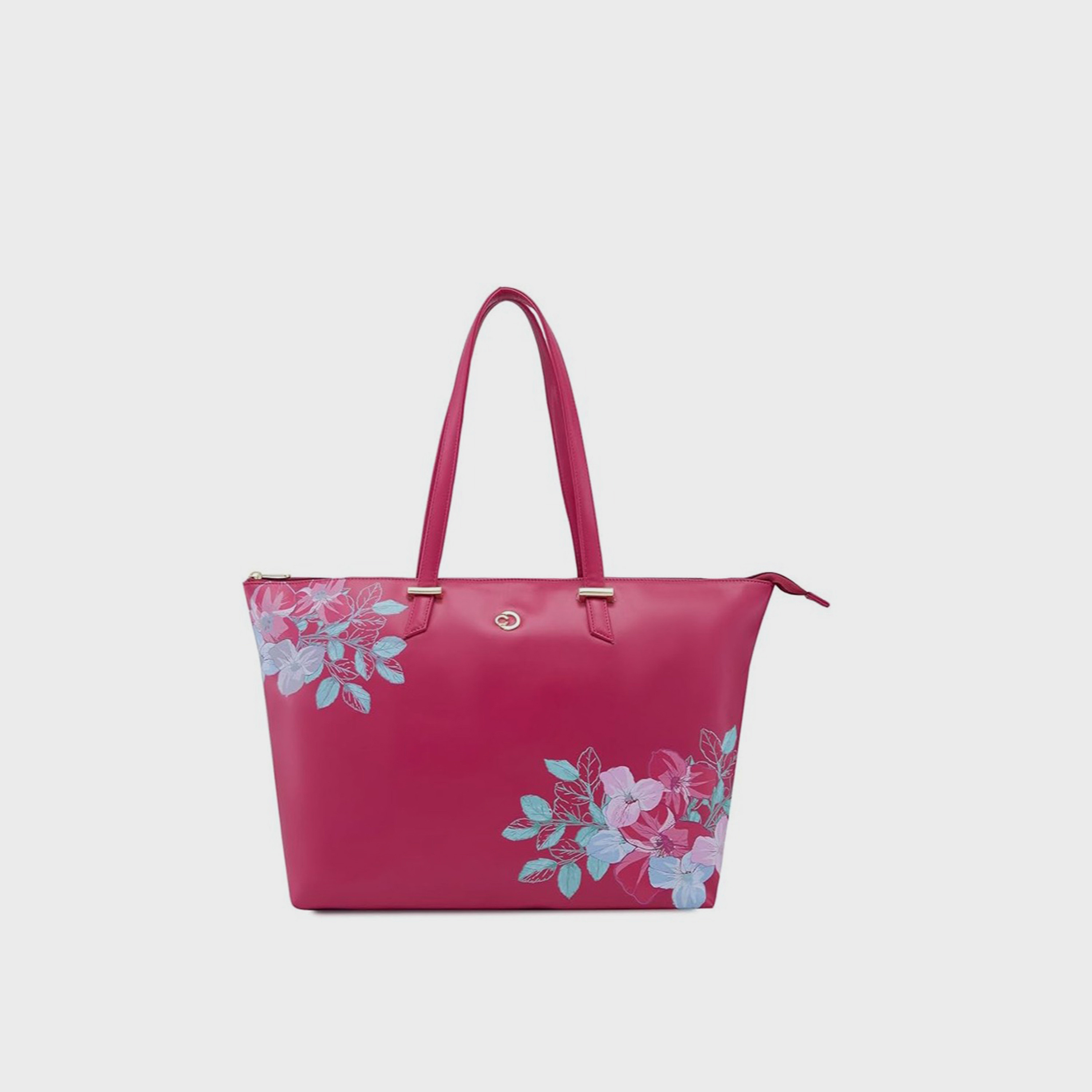 حقيبة حمل بمقبض مزدوج مطبوعة من Caprese مع إغلاق بسحاب | 47 × 25 × 14 سم-women-bagsandwallets-handbags-image-1