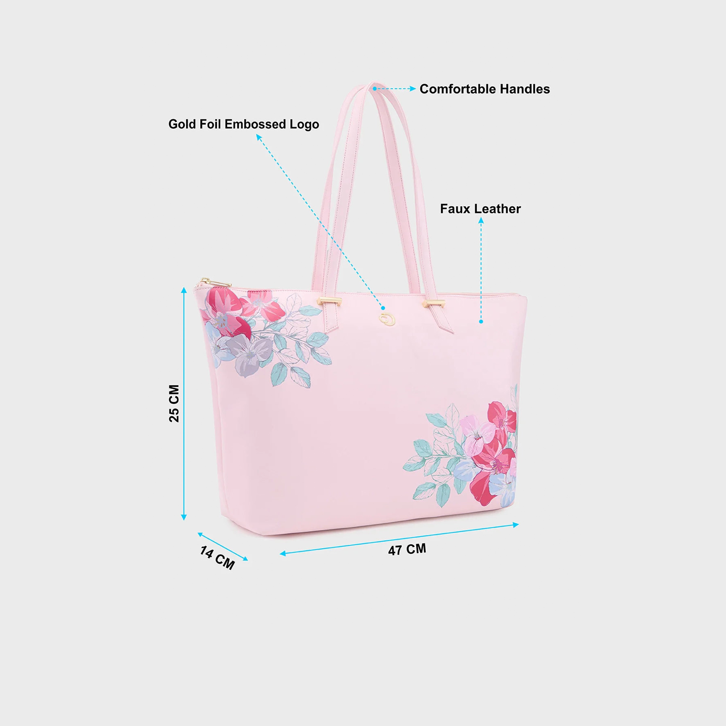 Caprese Printed Double-Handle Tote Bag with Zipper Closure | 47 x 25 x 14 cm-women-bagsandwallets-handbags-image-3