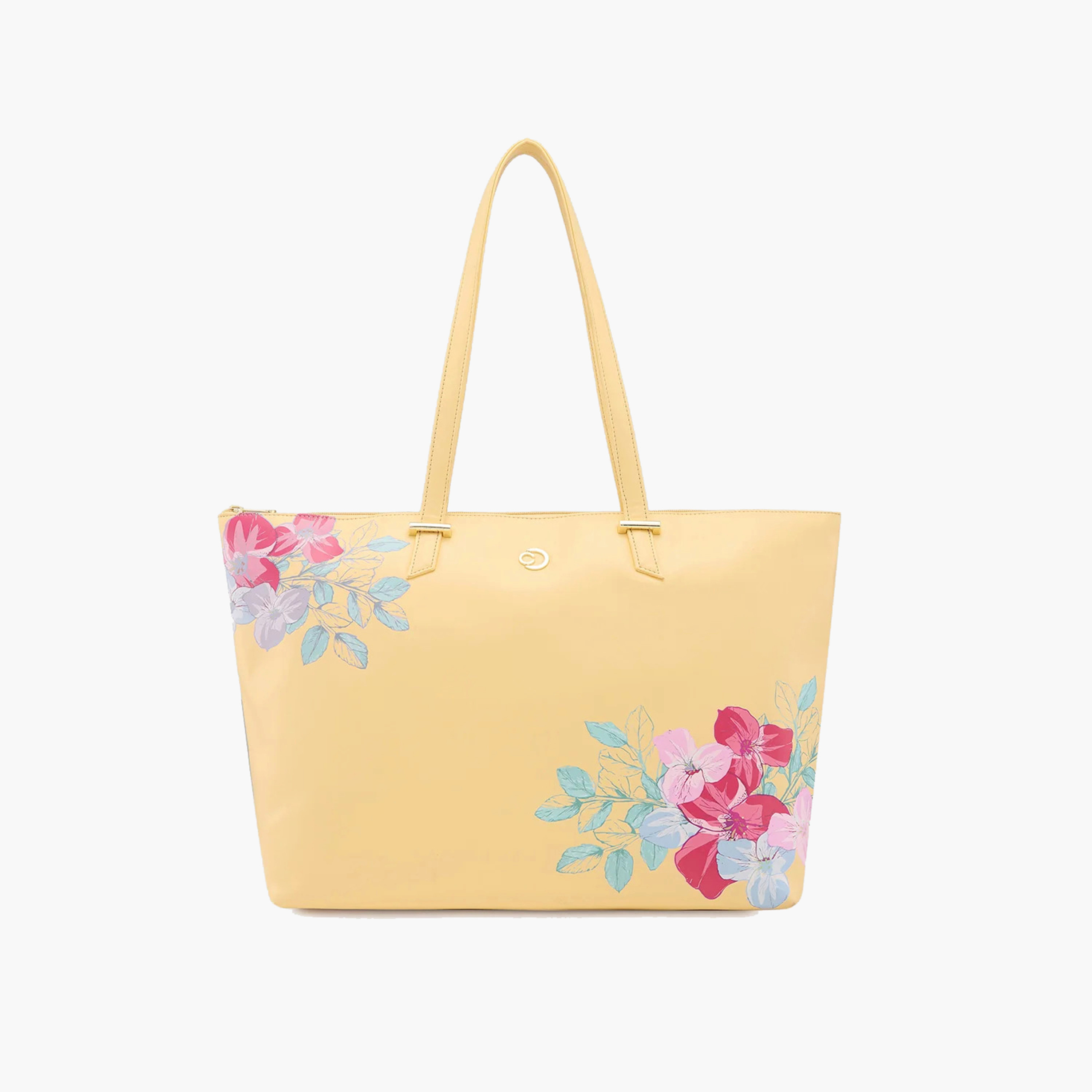 Caprese Printed Double-Handle Tote Bag with Zipper Closure | 47 x 25 x 14 cm-women-bagsandwallets-handbags-image-1