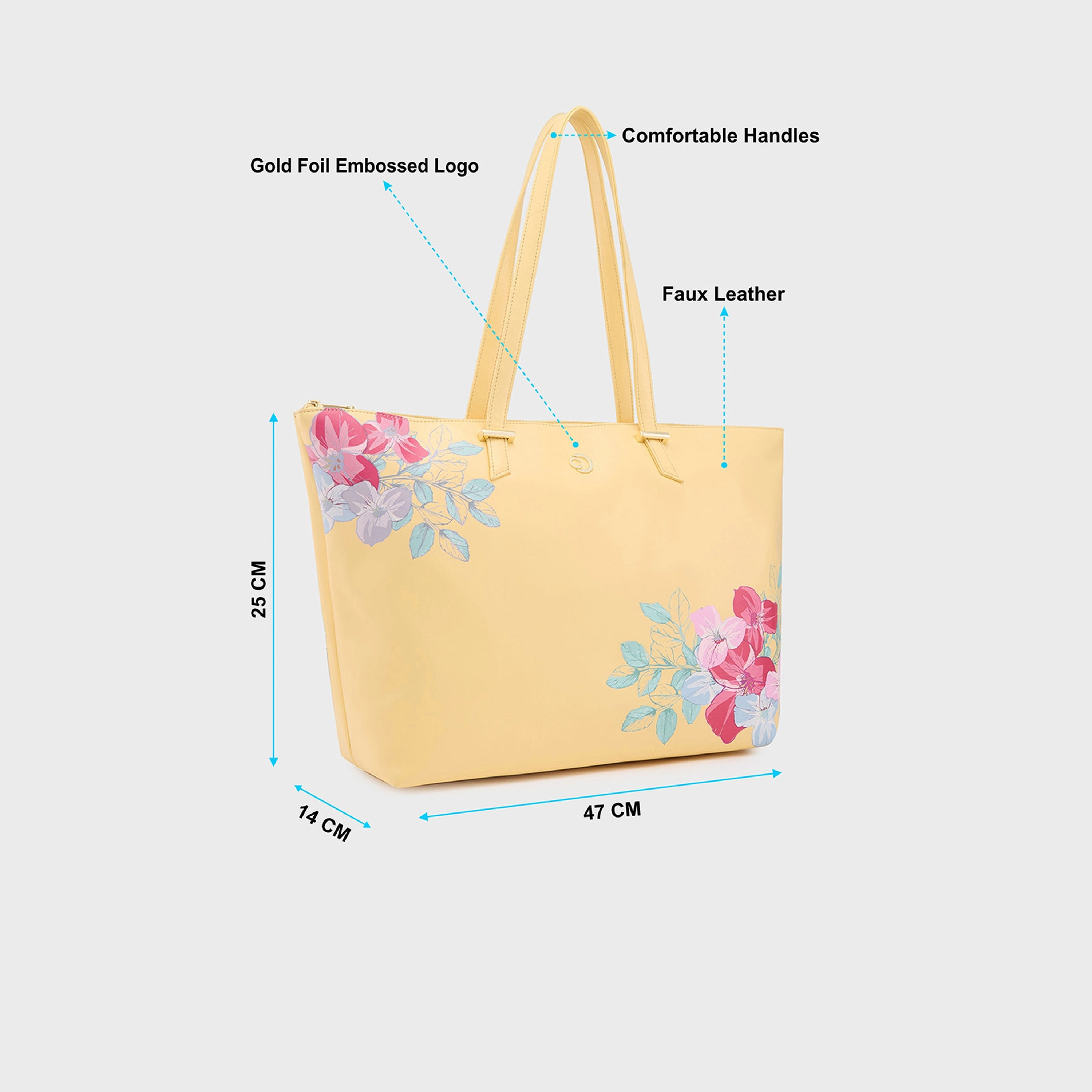 Caprese Printed Double-Handle Tote Bag with Zipper Closure | 47 x 25 x 14 cm-women-bagsandwallets-handbags-image-3