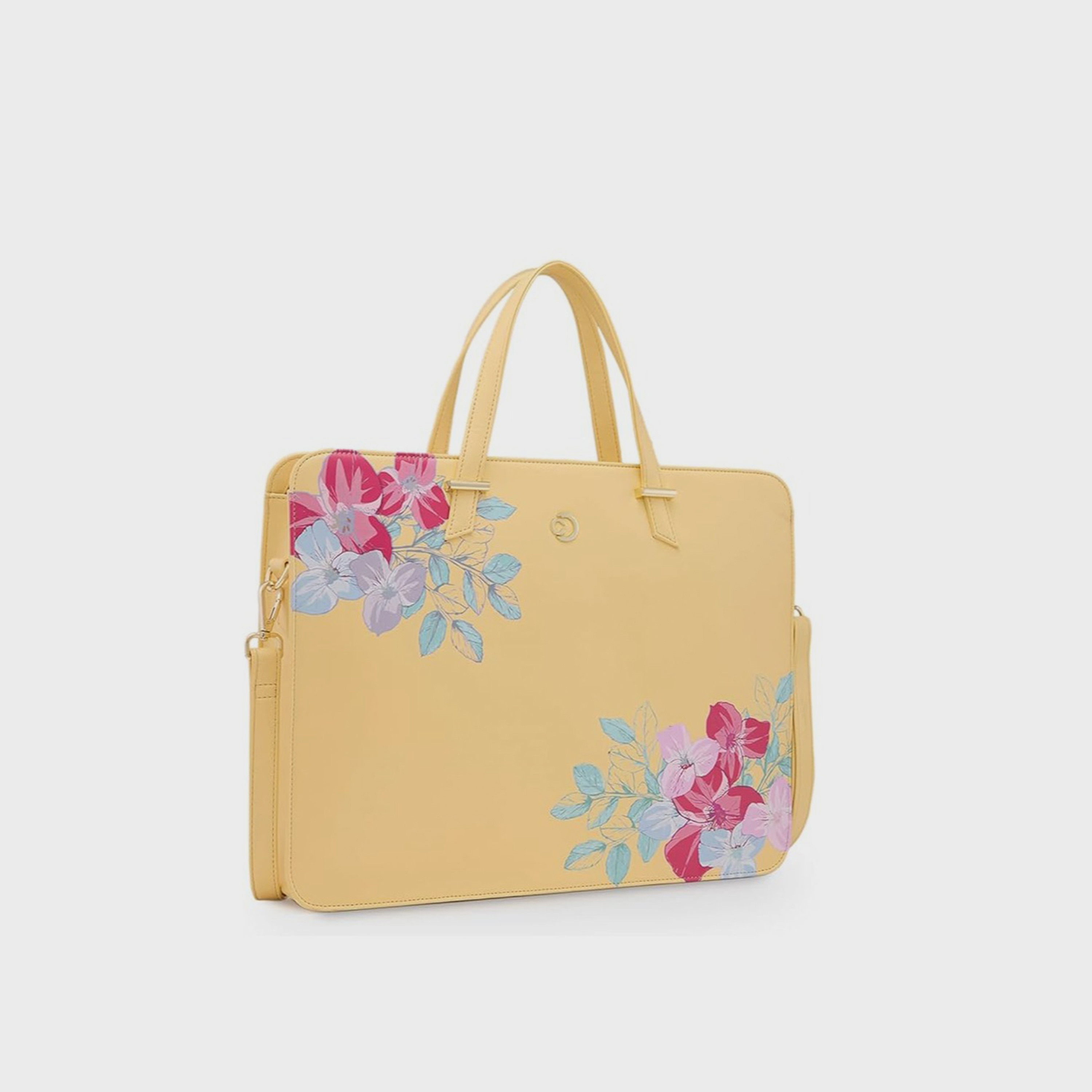Caprese Printed Double-Handle Laptop Bag with Zipper Closure and Detachable Strap | 51 x 34 x 17 cm-women-bagsandwallets-handbags-image-1