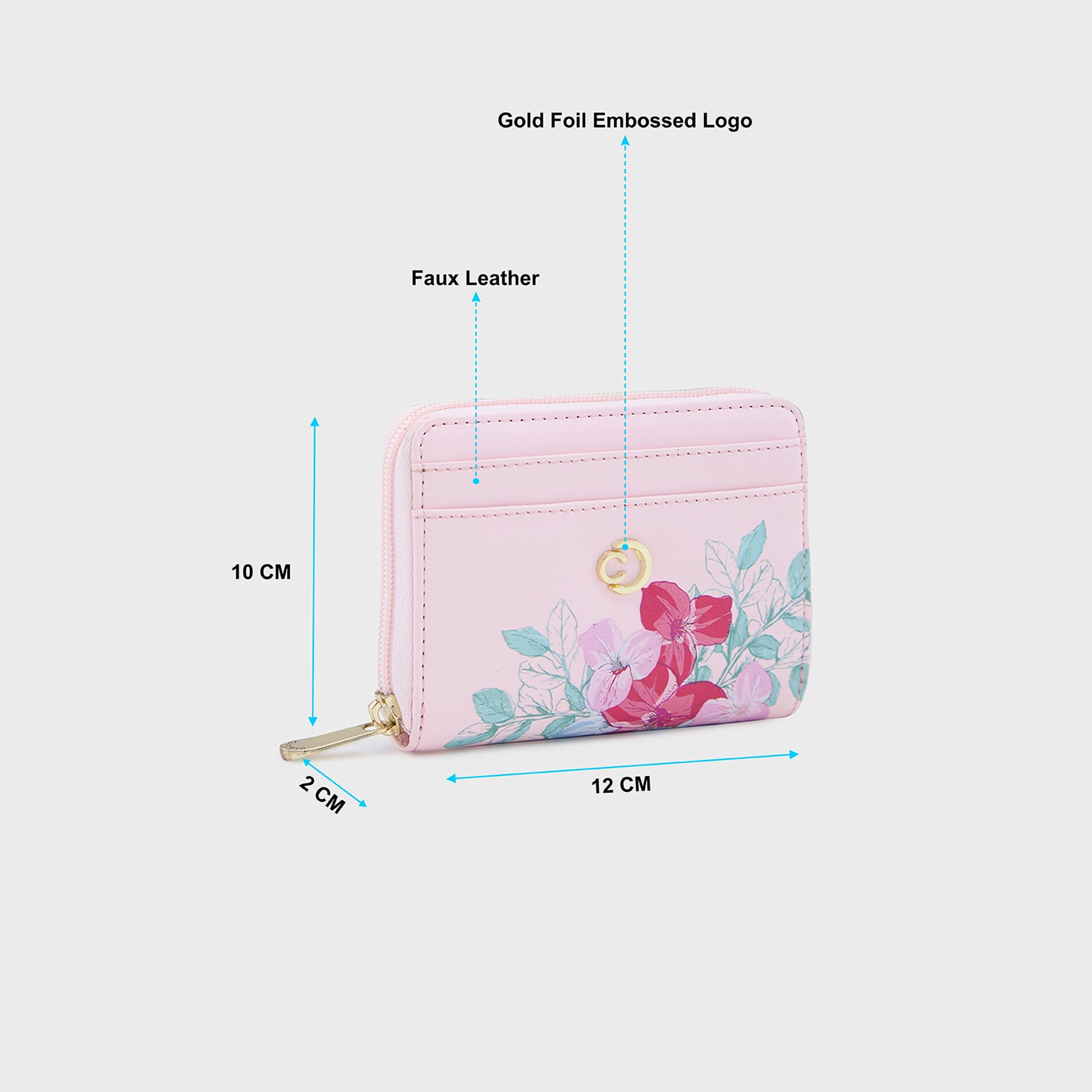 Caprese Printed Wallet with Zipper Closure | 12 x 10 x 2 cm-women-bagsandwallets-wallets-image-3