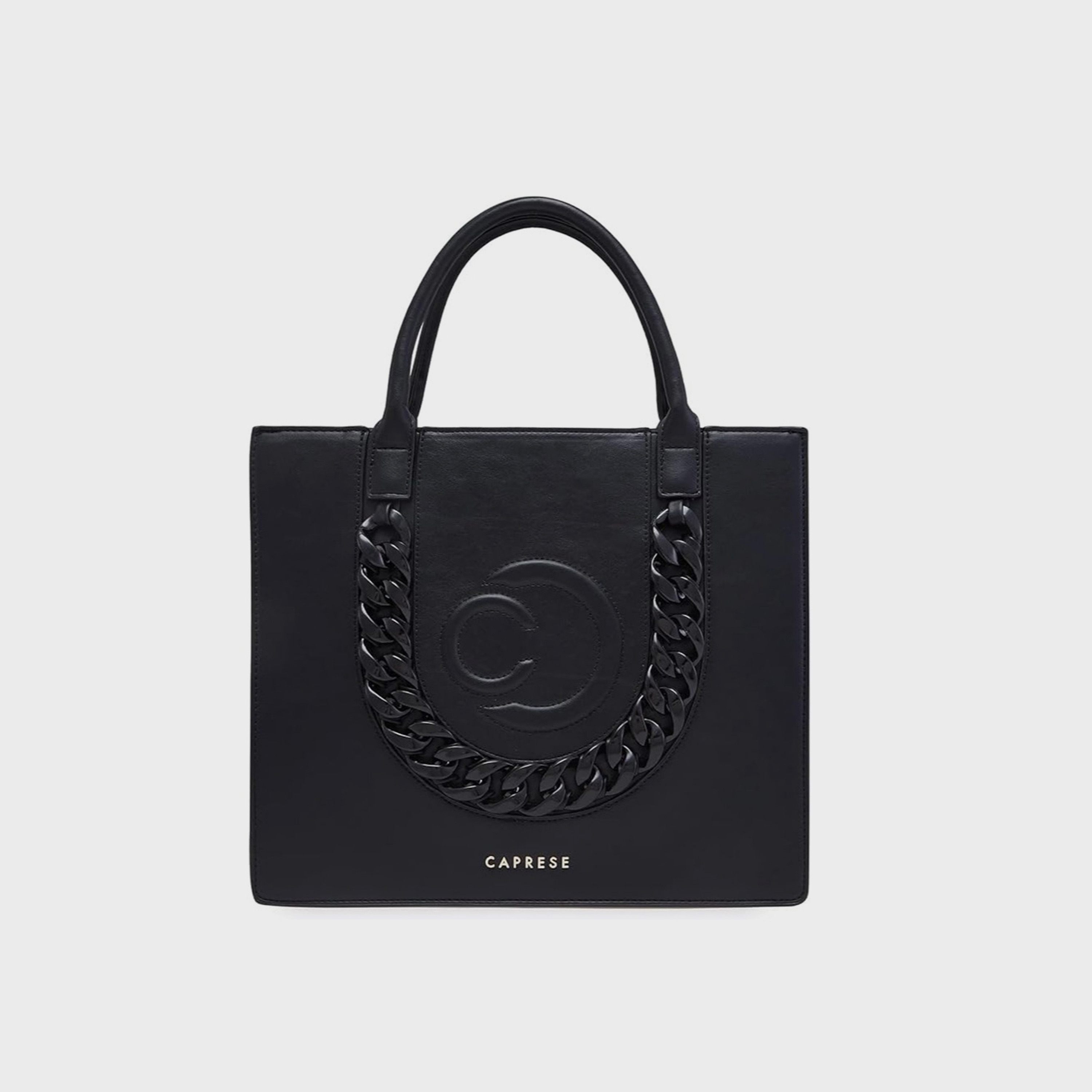 حقيبة كتف Caprese Embleishment بمقبض مزدوج مع إغلاق بسحاب وحزام قابل للفصل | 32 × 26 × 15 سم-women-bagsandwallets-handbags-image-1