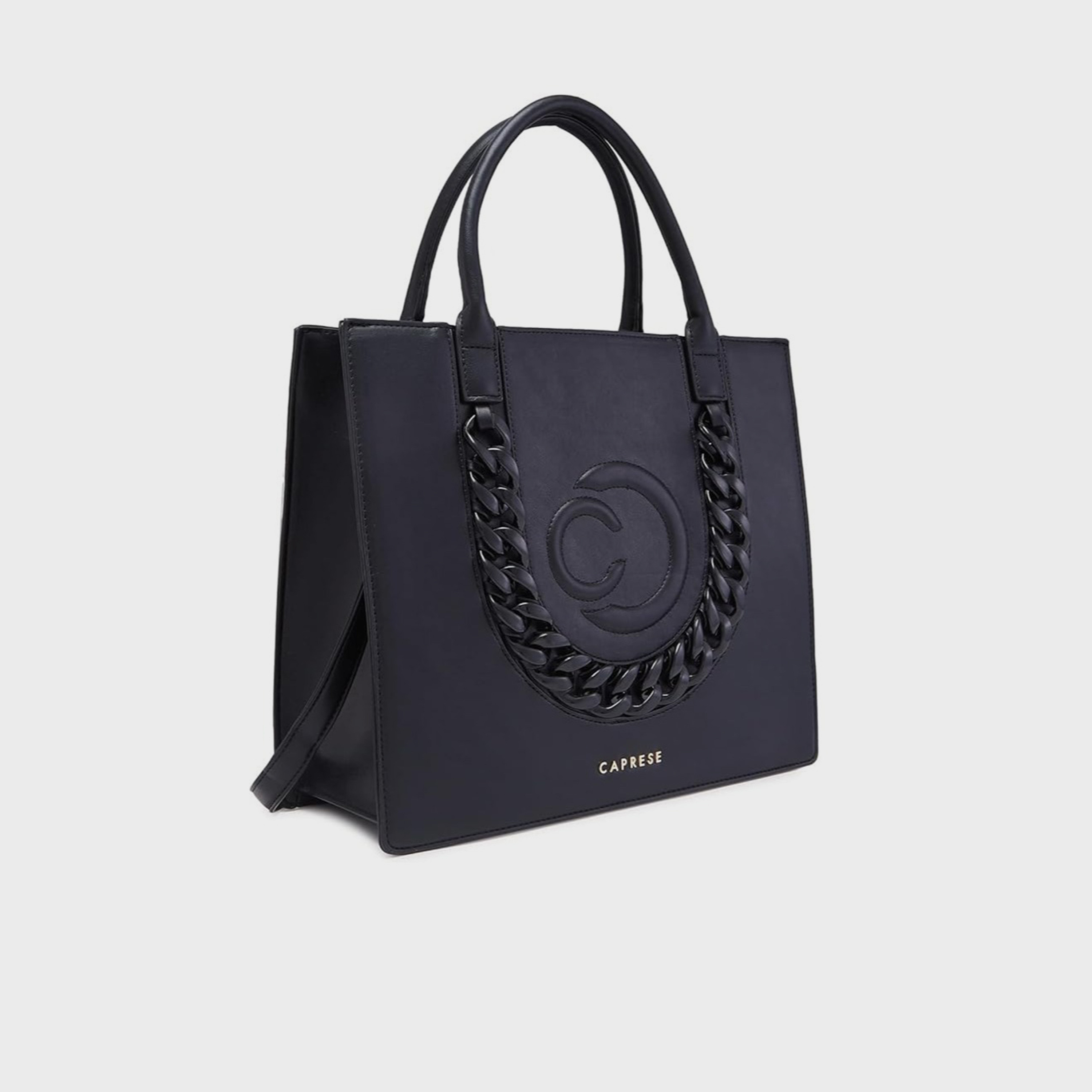حقيبة كتف Caprese Embleishment بمقبض مزدوج مع إغلاق بسحاب وحزام قابل للفصل | 32 × 26 × 15 سم-women-bagsandwallets-handbags-image-7