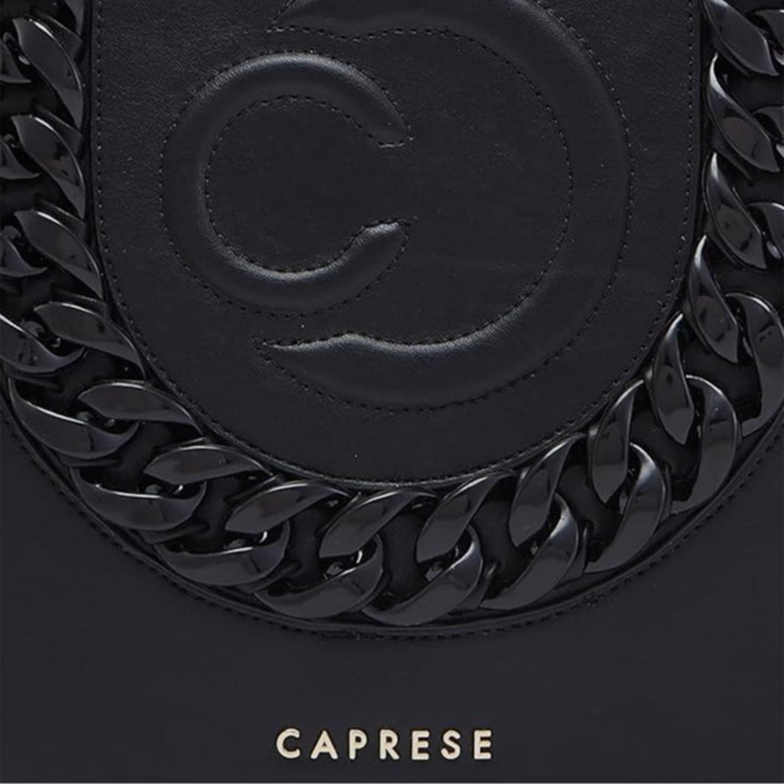 حقيبة كتف Caprese Embleishment بمقبض مزدوج مع إغلاق بسحاب وحزام قابل للفصل | 32 × 26 × 15 سم-women-bagsandwallets-handbags-image-8