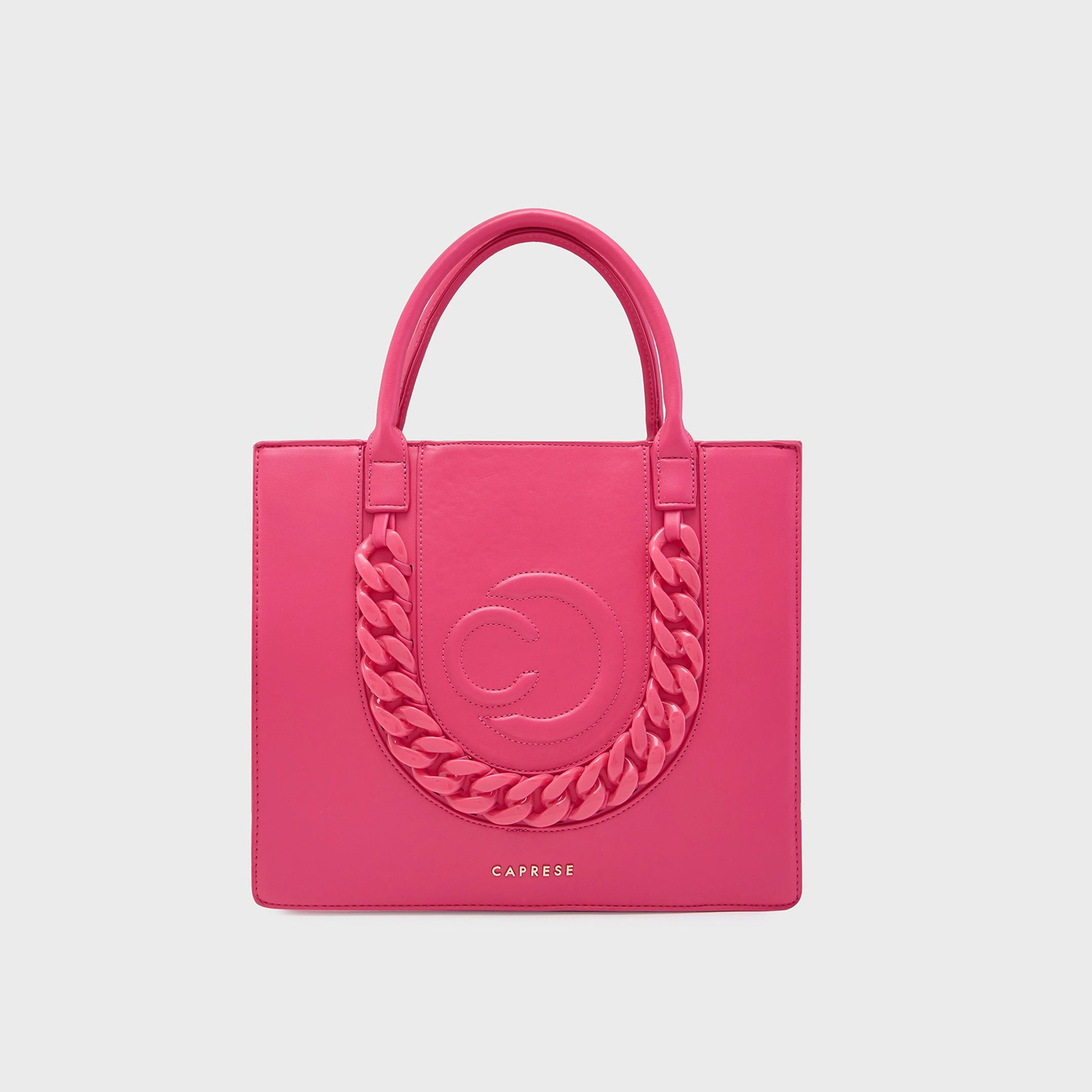 Caprese Embellishment Double-Handle Shoulder Bag with Zipper Closure and Detachable Strap | 39 x 34 x 13 cm-women-bagsandwallets-handbags-image-1