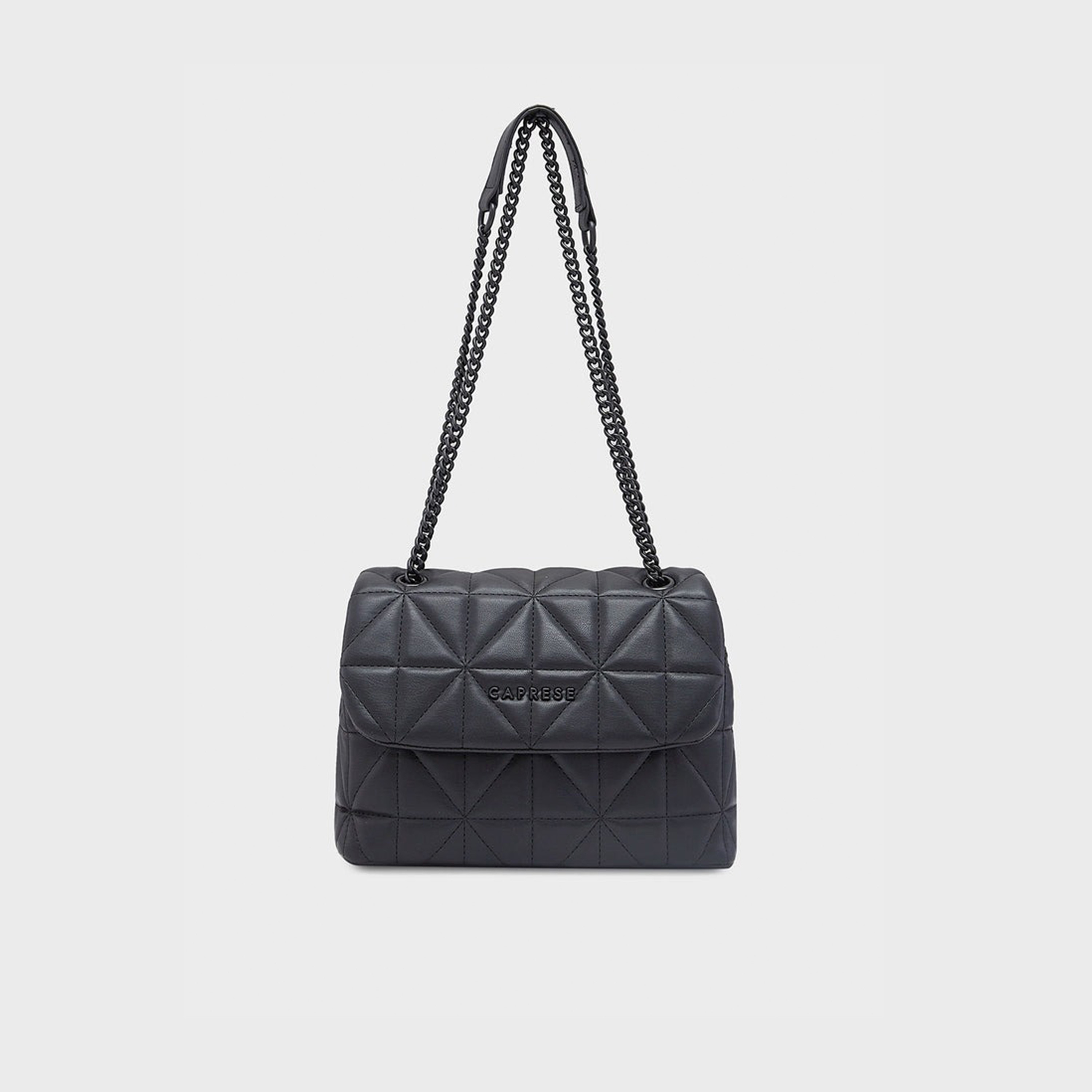 Caprese Quilted Shoulder Bag with Flap Closure and Chain Strap | 25 x 19 x 10 cm-women-bagsandwallets-handbags-image-4