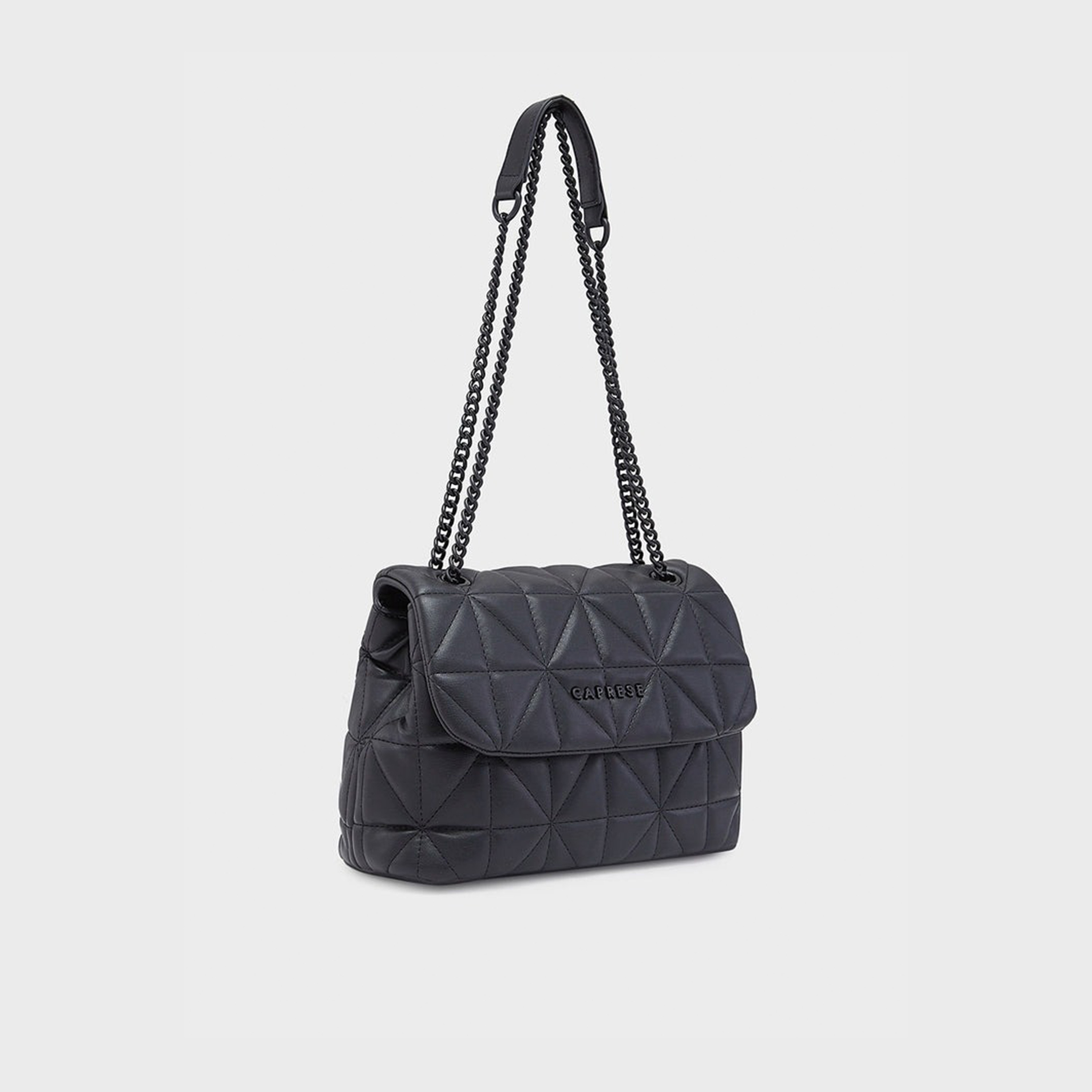 Caprese Quilted Shoulder Bag with Flap Closure and Chain Strap | 25 x 19 x 10 cm-women-bagsandwallets-handbags-image-7