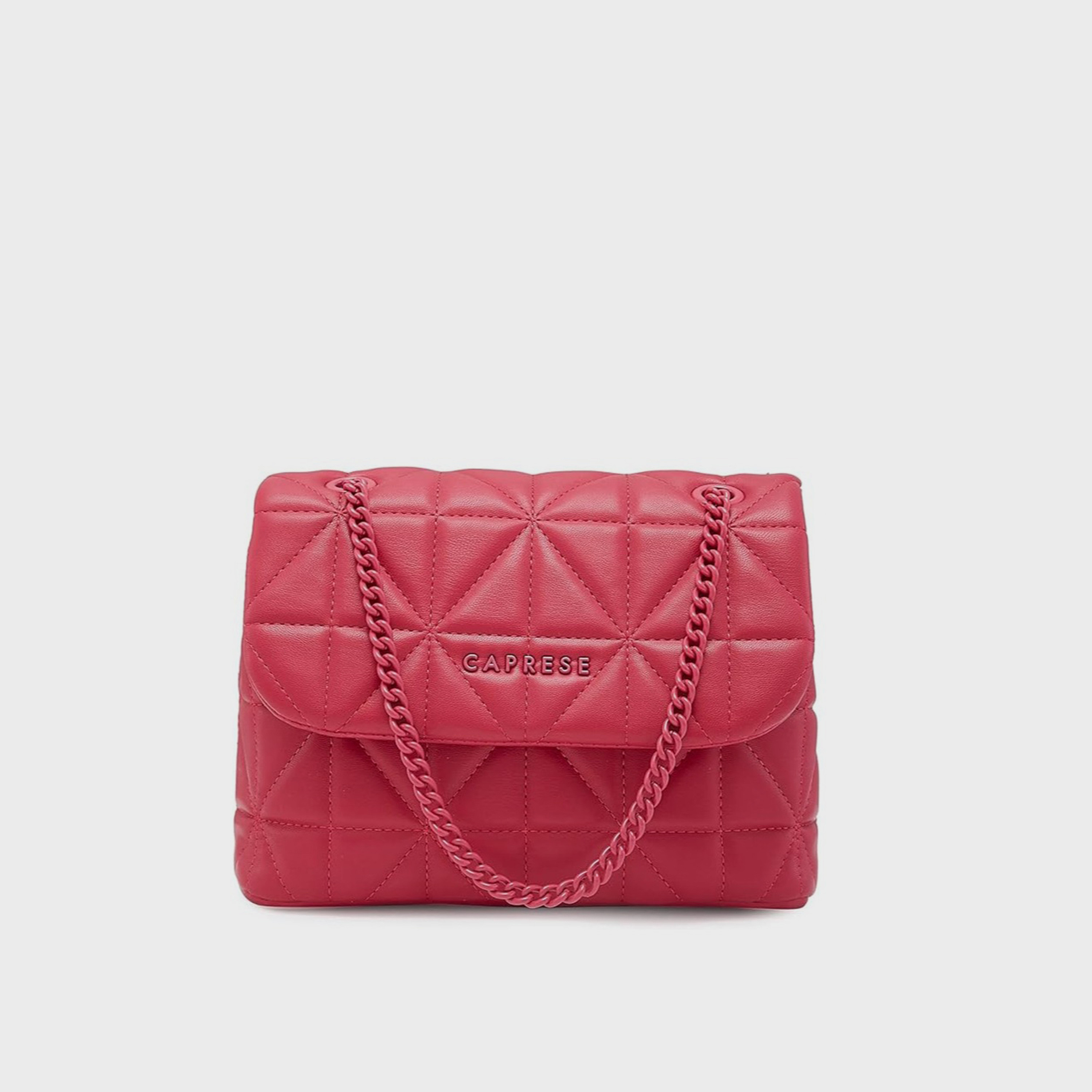 Caprese Quilted Shoulder Bag with Flap Closure and Chain Strap | 20 x 15 x 15 cm-women-bagsandwallets-handbags-image-1
