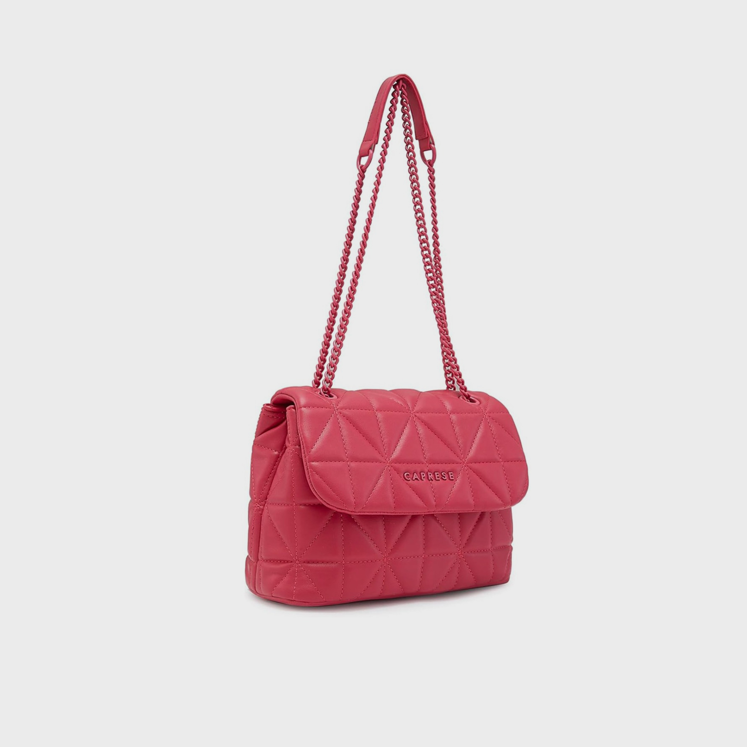 Caprese Quilted Shoulder Bag with Flap Closure and Chain Strap | 20 x 15 x 15 cm-women-bagsandwallets-handbags-image-4