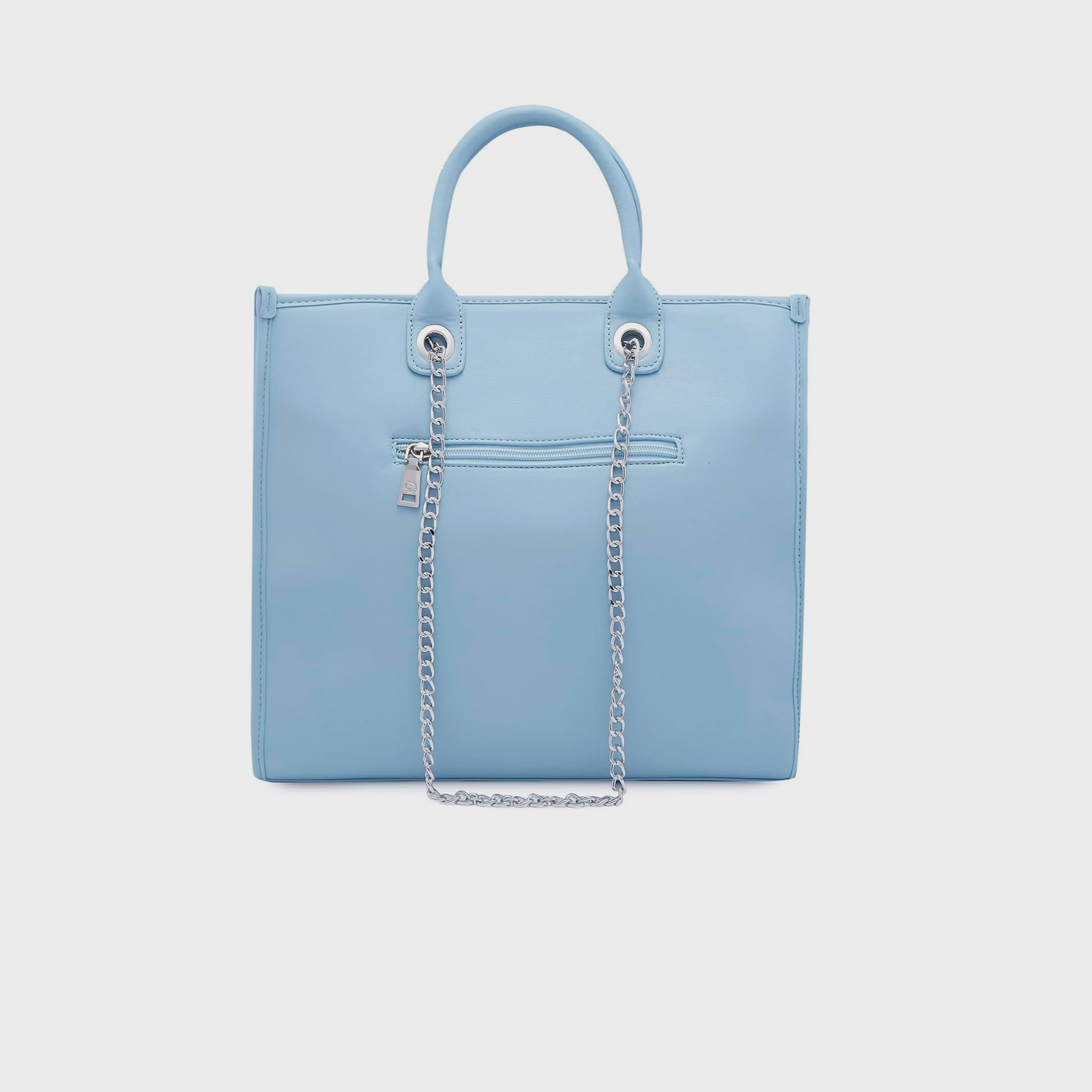 حقيبة كتف مبطن بمقبض مزدوج Caprese مع إغلاق بسحاب وحزام سلسلة | 37 × 29 × 15 سم-women-bagsandwallets-handbags-image-3