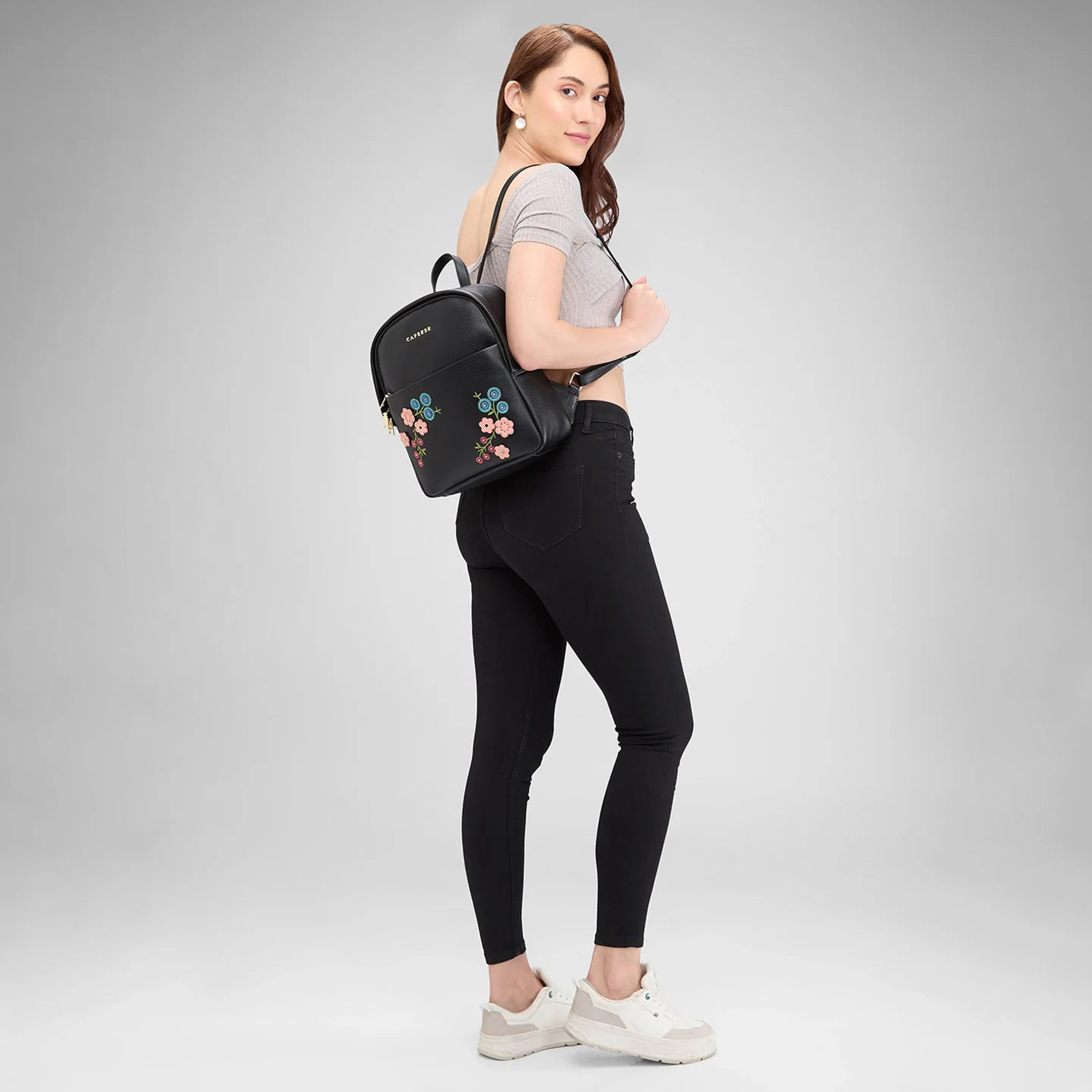 Caprese Embellishment Top Handle Mini Backpack with Zipper Closure and Adjustable Strap 8L | 30 x 26 x 11 cm-travel-luggagesandbags-backpacks-image-3