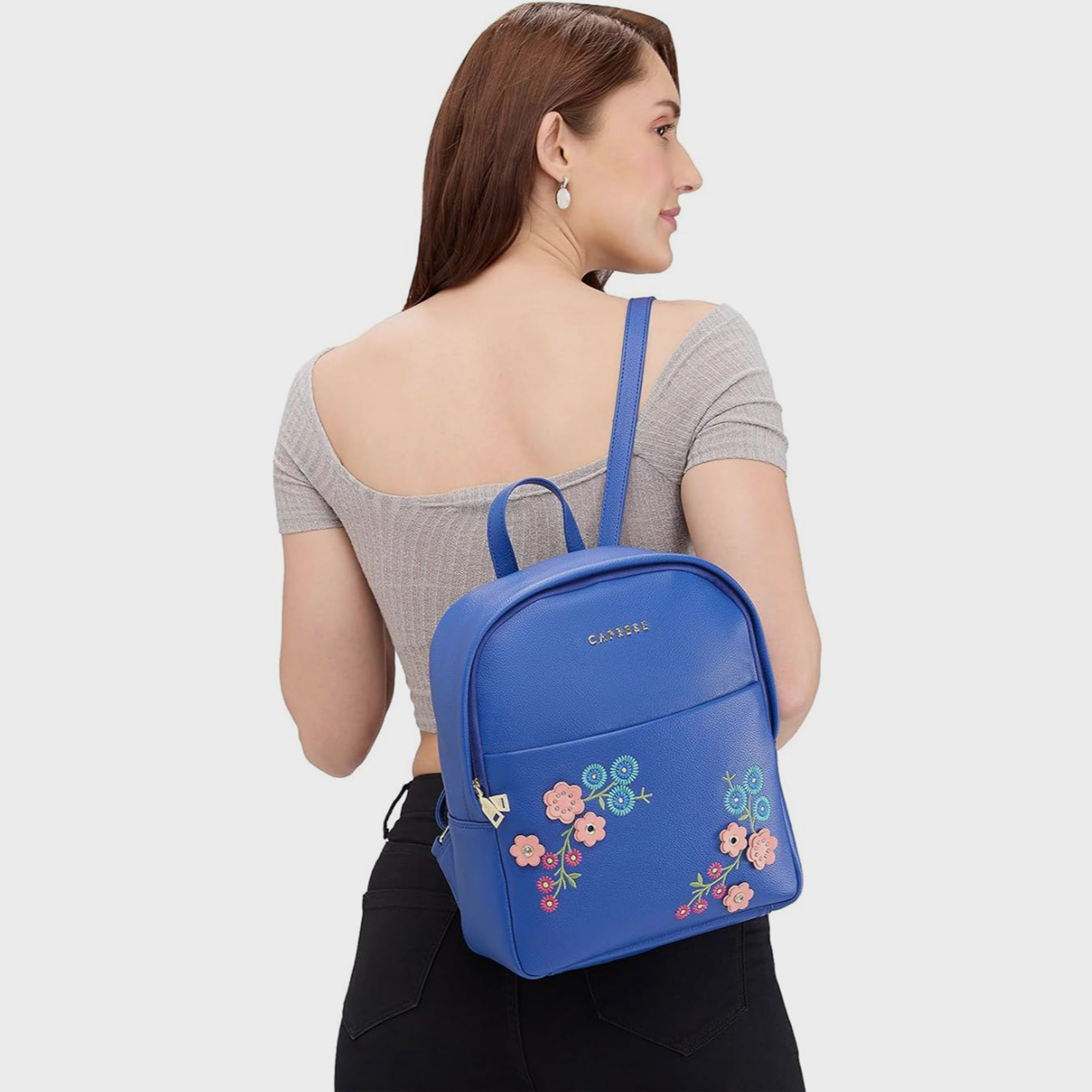 Caprese Embellishment Top Handle Mini Backpack with Zipper Closure and Adjustable Strap 8L| 30 x 26 x 11 cm-travel-luggagesandbags-backpacks-image-2