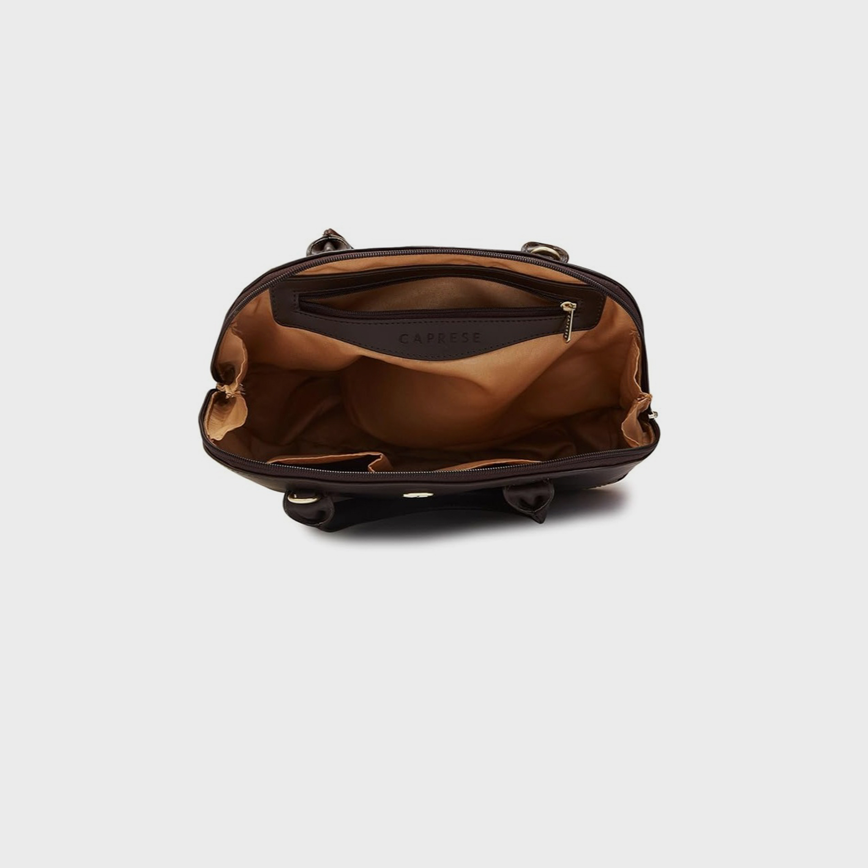 Caprese Textured Double-Handle Shoulder Bag with Zipper Closure and Detachable Strap | 31 x 26 x 12 cm-women-bagsandwallets-handbags-image-7