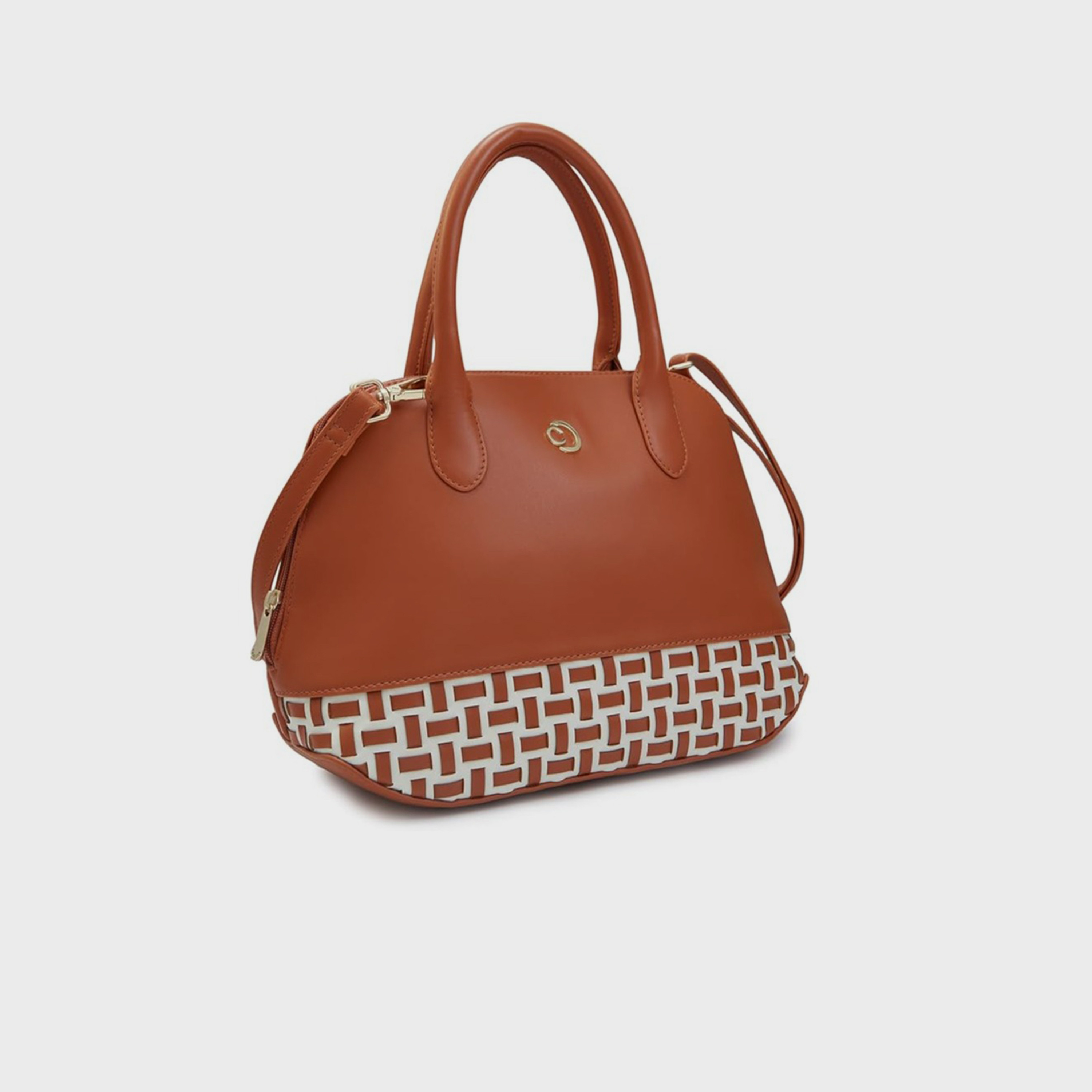 حقيبة كتف بمقبض مزدوج من Caprese مع إغلاق بسحاب وحزام قابل للفصل | 31 × 26 × 12 سم-women-bagsandwallets-handbags-image-5