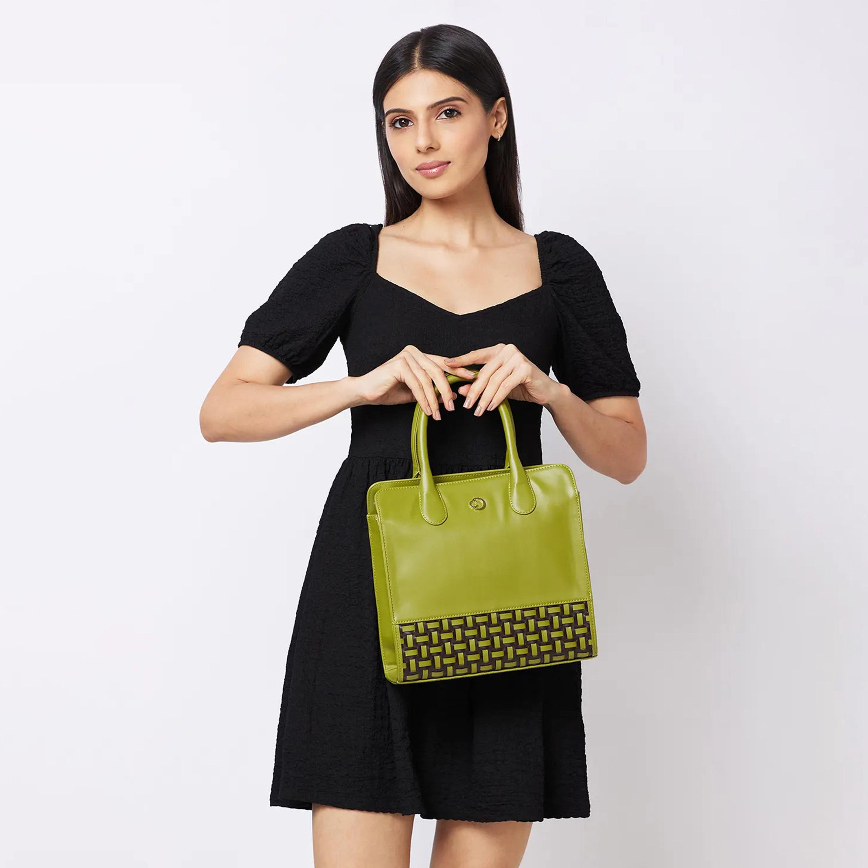 Caprese Textured Double-Handle Shoulder Bag with Zipper Closure and Detachable Strap | 35 x 25 x 12 cm-women-bagsandwallets-handbags-image-2