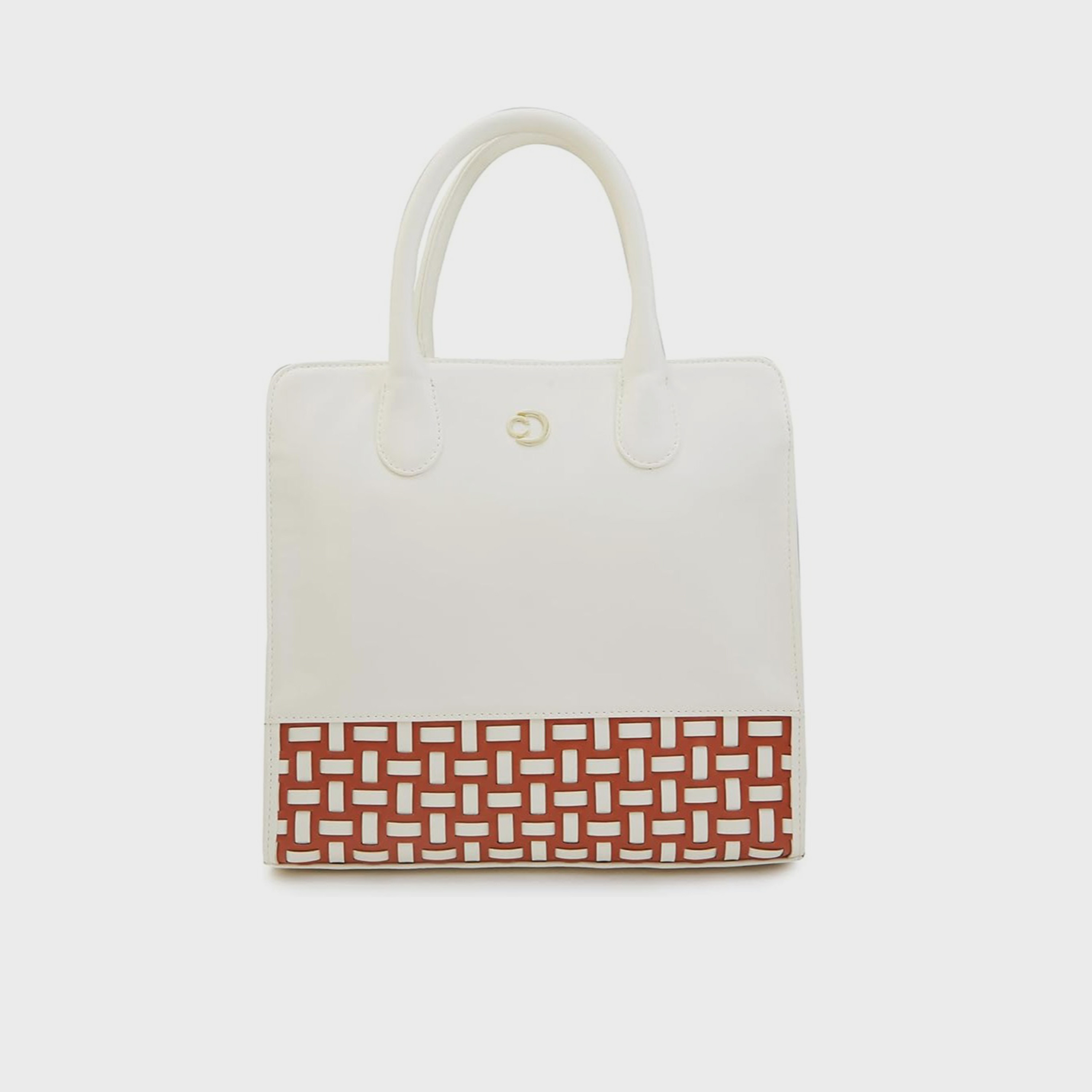 Caprese Textured Double-Handle Shoulder Bag with Zipper Closure and Detachable Strap | 35 x 25 x 12 cm-women-bagsandwallets-handbags-image-1