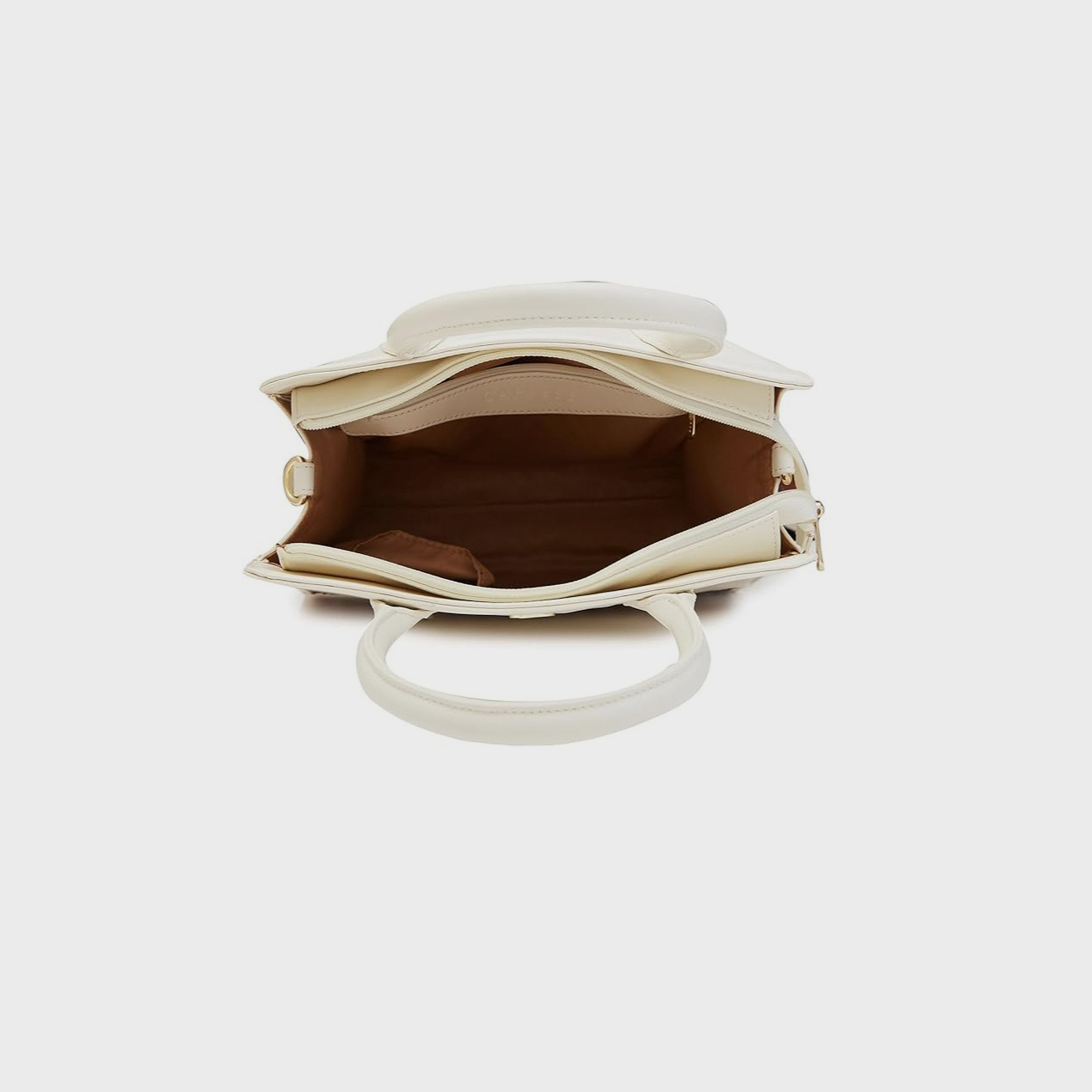 Caprese Textured Double-Handle Shoulder Bag with Zipper Closure and Detachable Strap | 35 x 25 x 12 cm-women-bagsandwallets-handbags-image-6