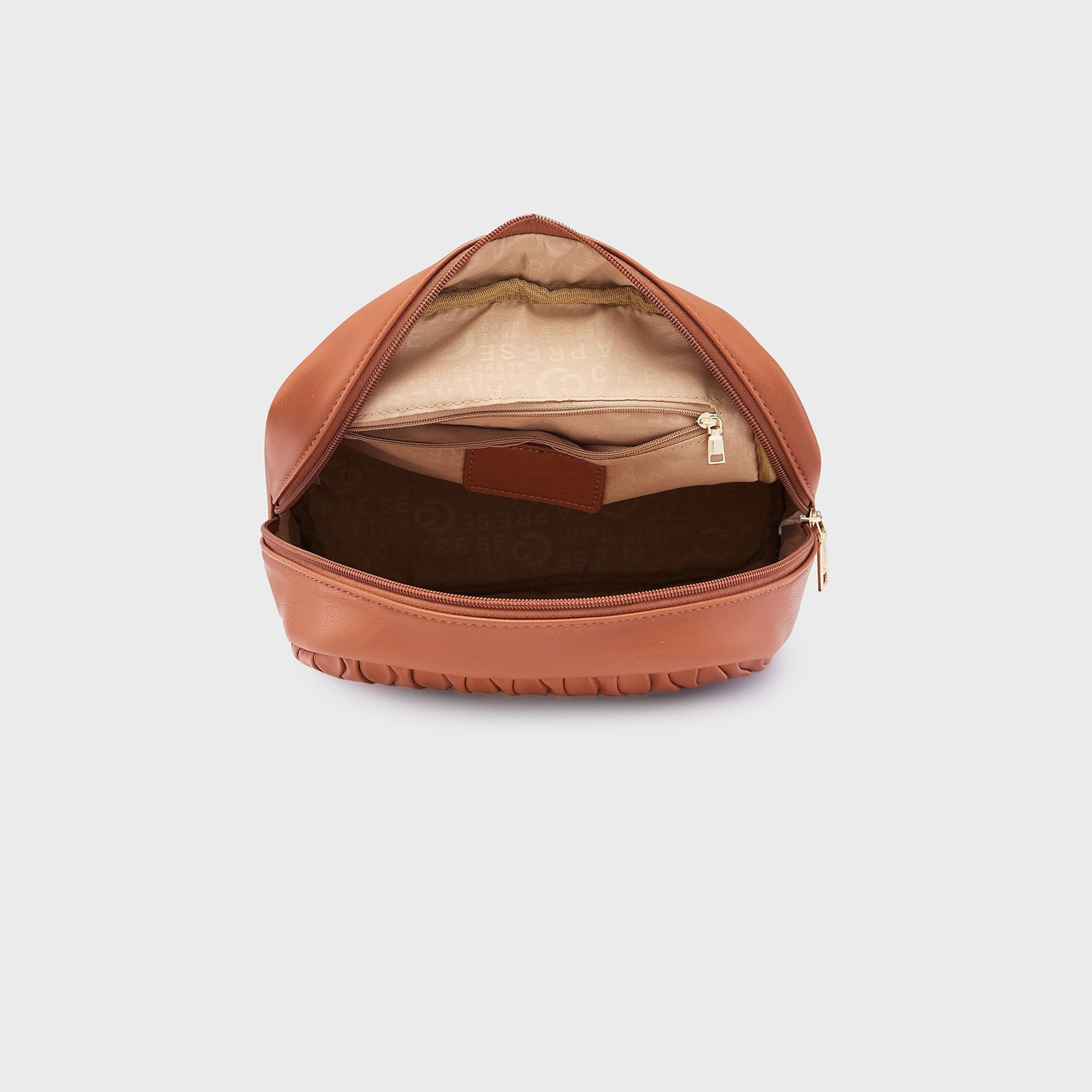 Caprese Textured Top Handle Mini Backpack with Flap Closure and Adjustable Strap | 27 x 12.5 x 29 cm-travel-luggagesandbags-backpacks-image-6