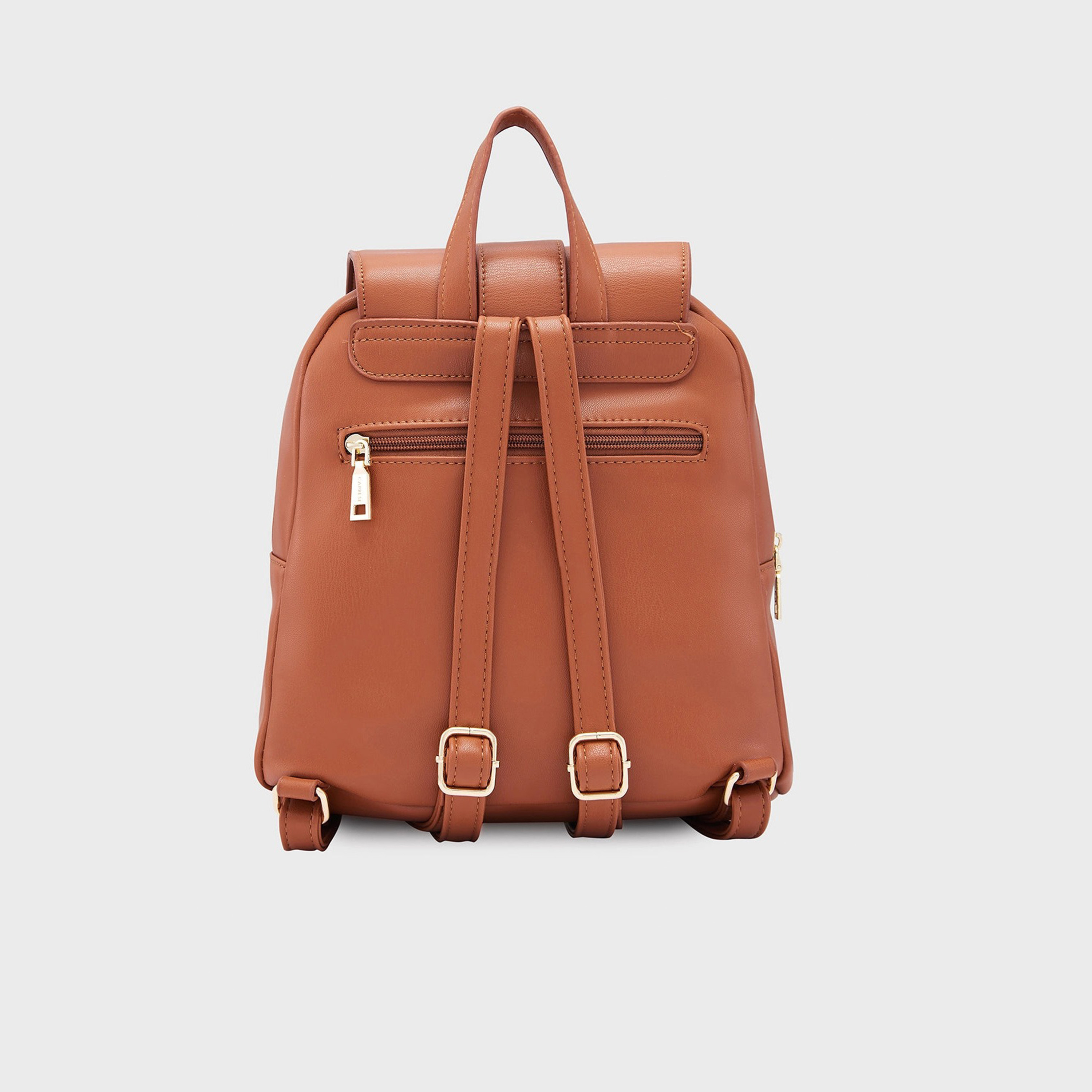 Caprese Textured Top Handle Mini Backpack with Flap Closure and Adjustable Strap | 27 x 12.5 x 29 cm-travel-luggagesandbags-backpacks-image-7