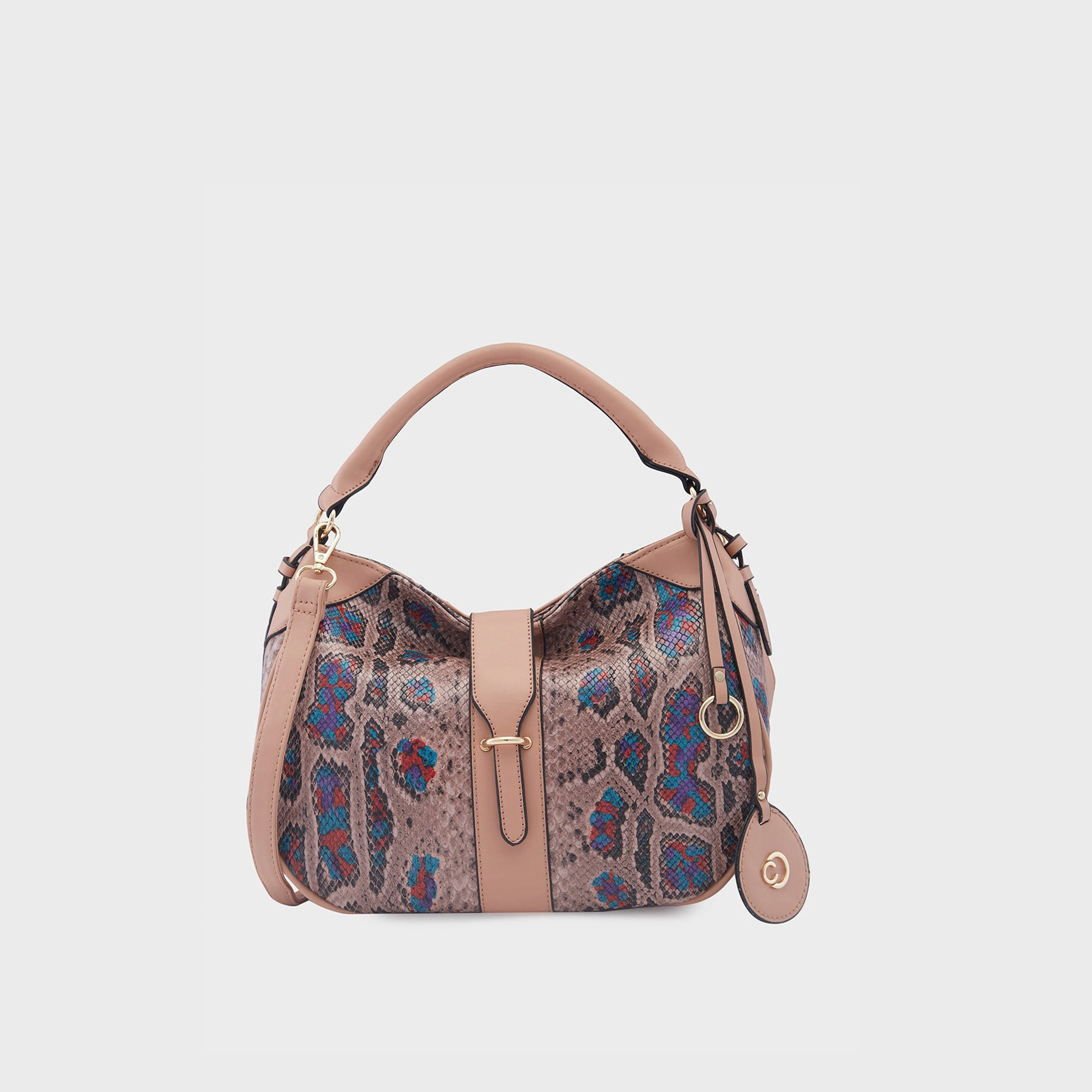 Caprese Animal Print Shoulder Bag with Zipper Closure and Detachable Strap | 31 x 24 x 12 cm-women-bagsandwallets-handbags-image-1