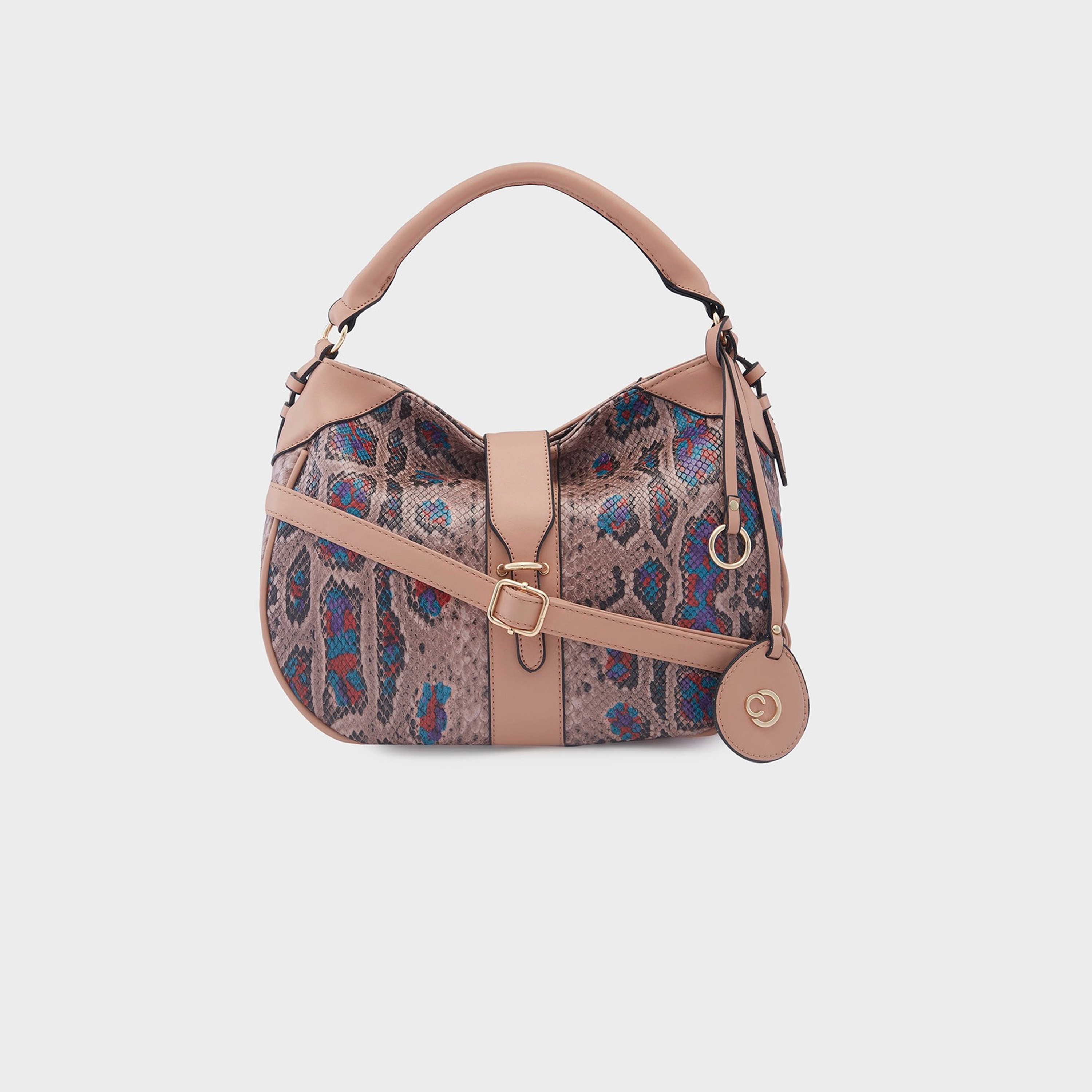 Caprese Animal Print Shoulder Bag with Zipper Closure and Detachable Strap | 31 x 24 x 12 cm-women-bagsandwallets-handbags-image-4