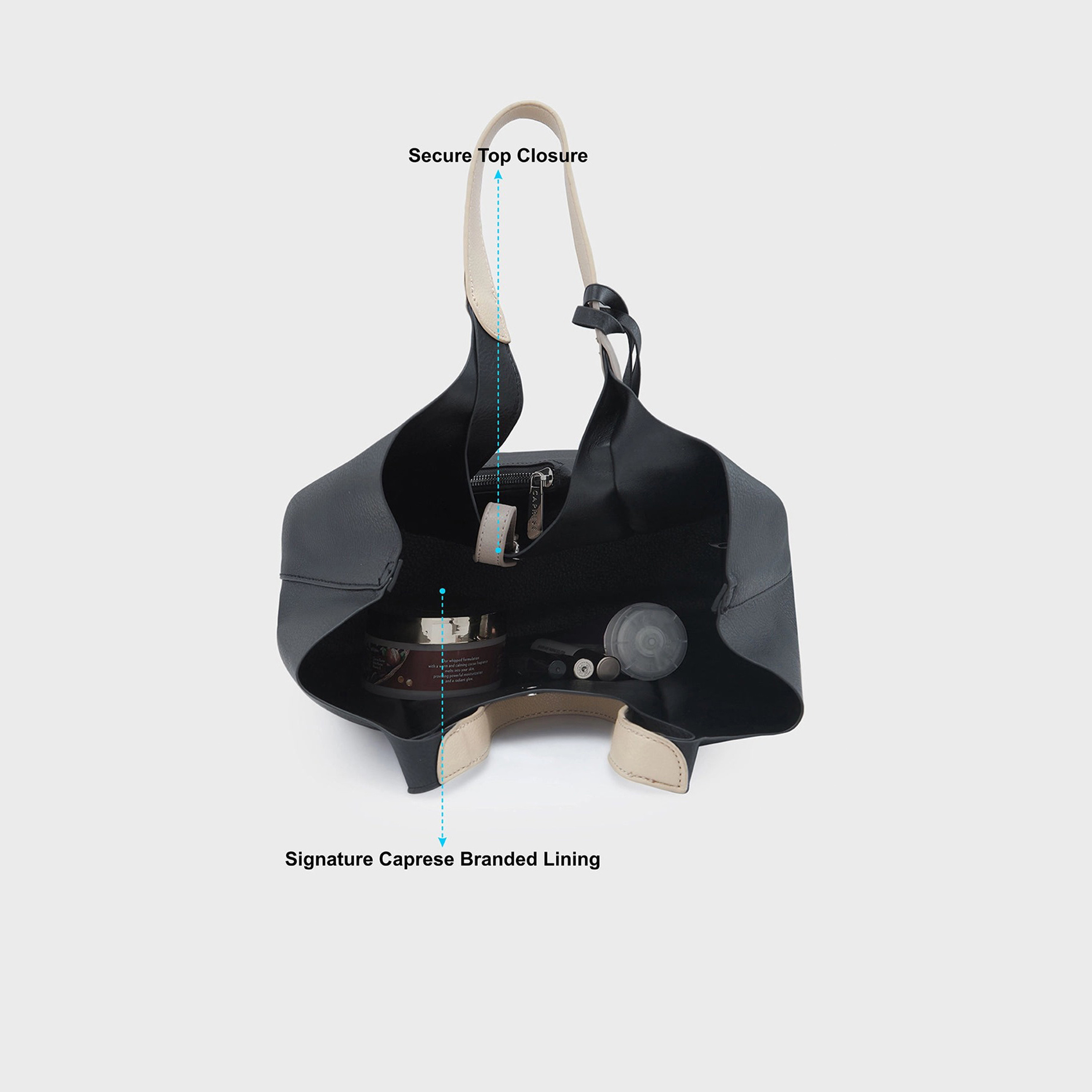 Caprese Double-Handle Shoulder Bag with Flap Closure | 38 x 32 x 12 cm-women-bagsandwallets-handbags-image-4