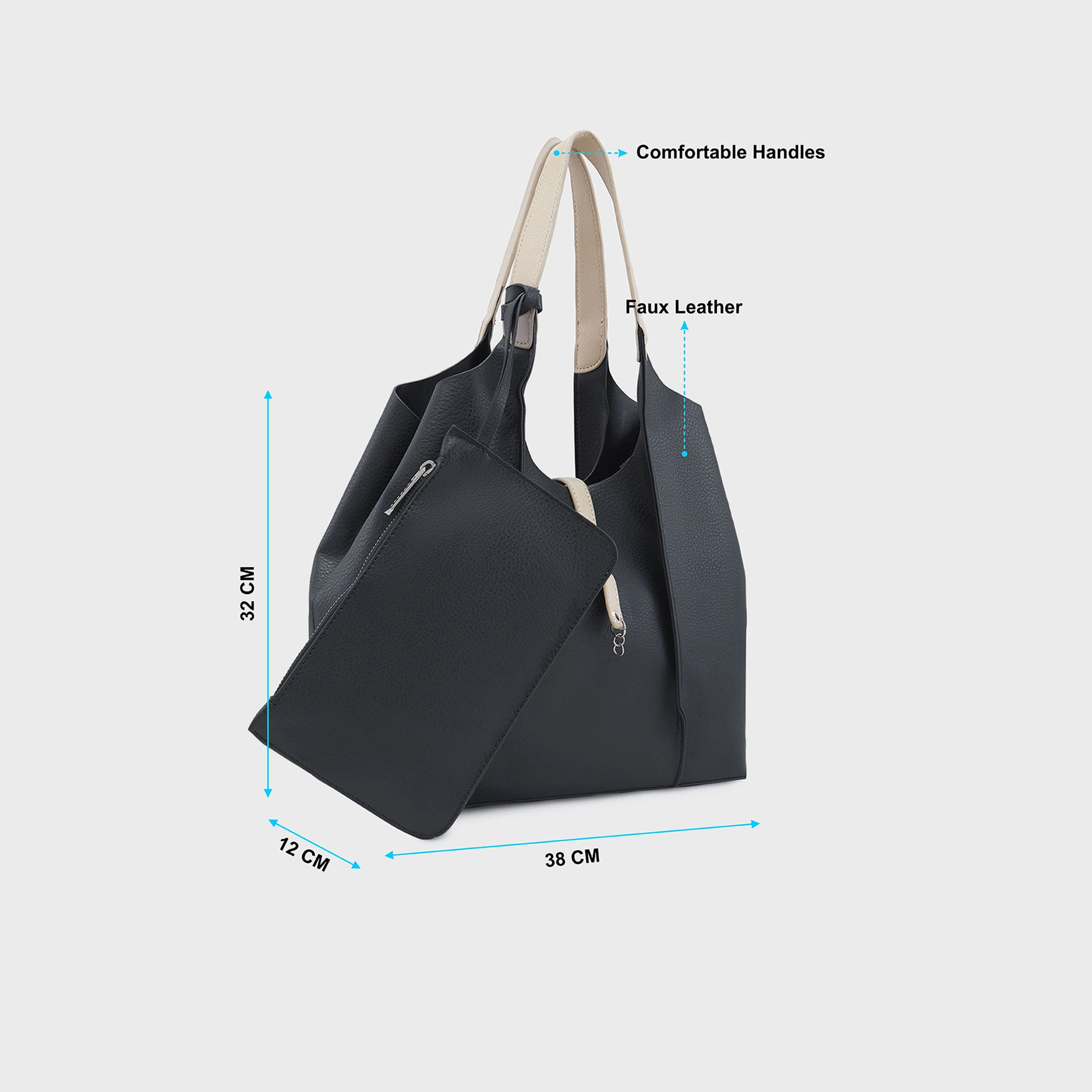 Caprese Double-Handle Shoulder Bag with Flap Closure | 38 x 32 x 12 cm-women-bagsandwallets-handbags-image-5