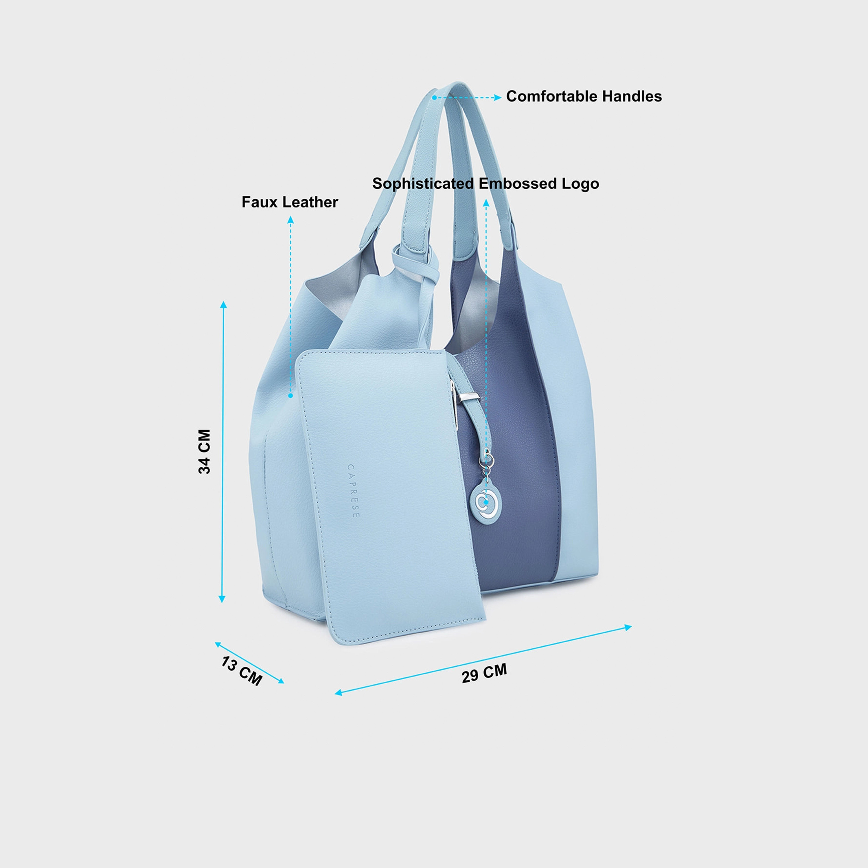 Caprese Double-Handle Shoulder Bag with Flap Closure | 34 x 29 x 13 cm-women-bagsandwallets-handbags-image-5