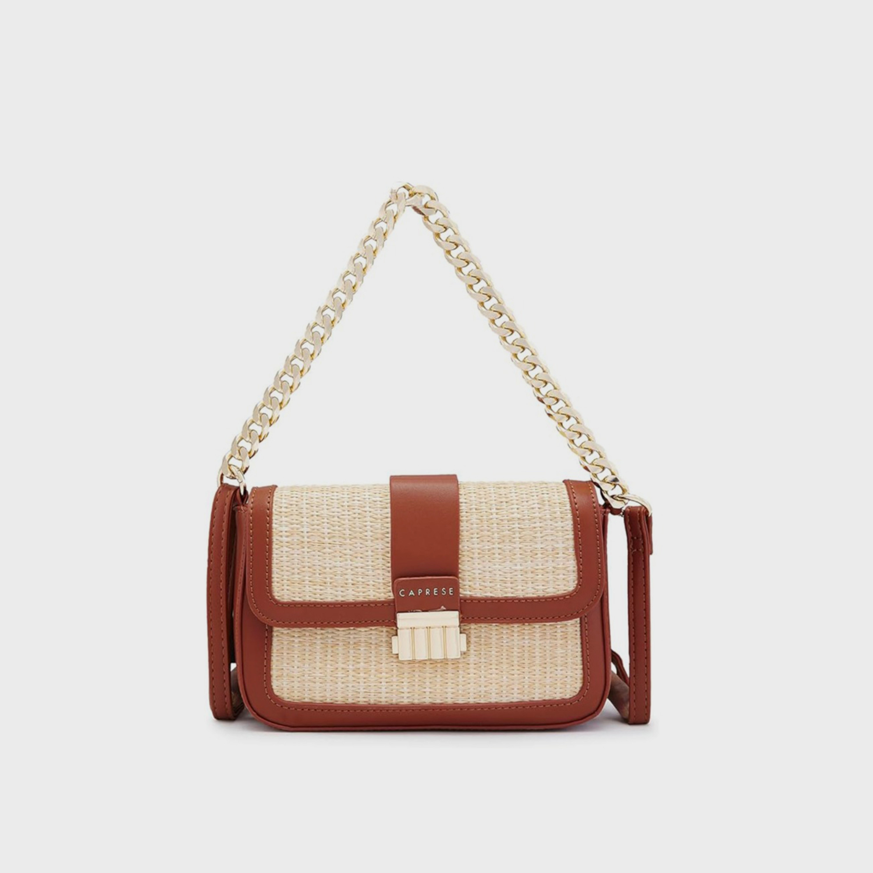 حقيبة كروس كبريزي بغطاء قلاب للإغلاق وحزام قابل للتعديل | 29 × 13.5 × 23 سم-women-bagsandwallets-handbags-image-1