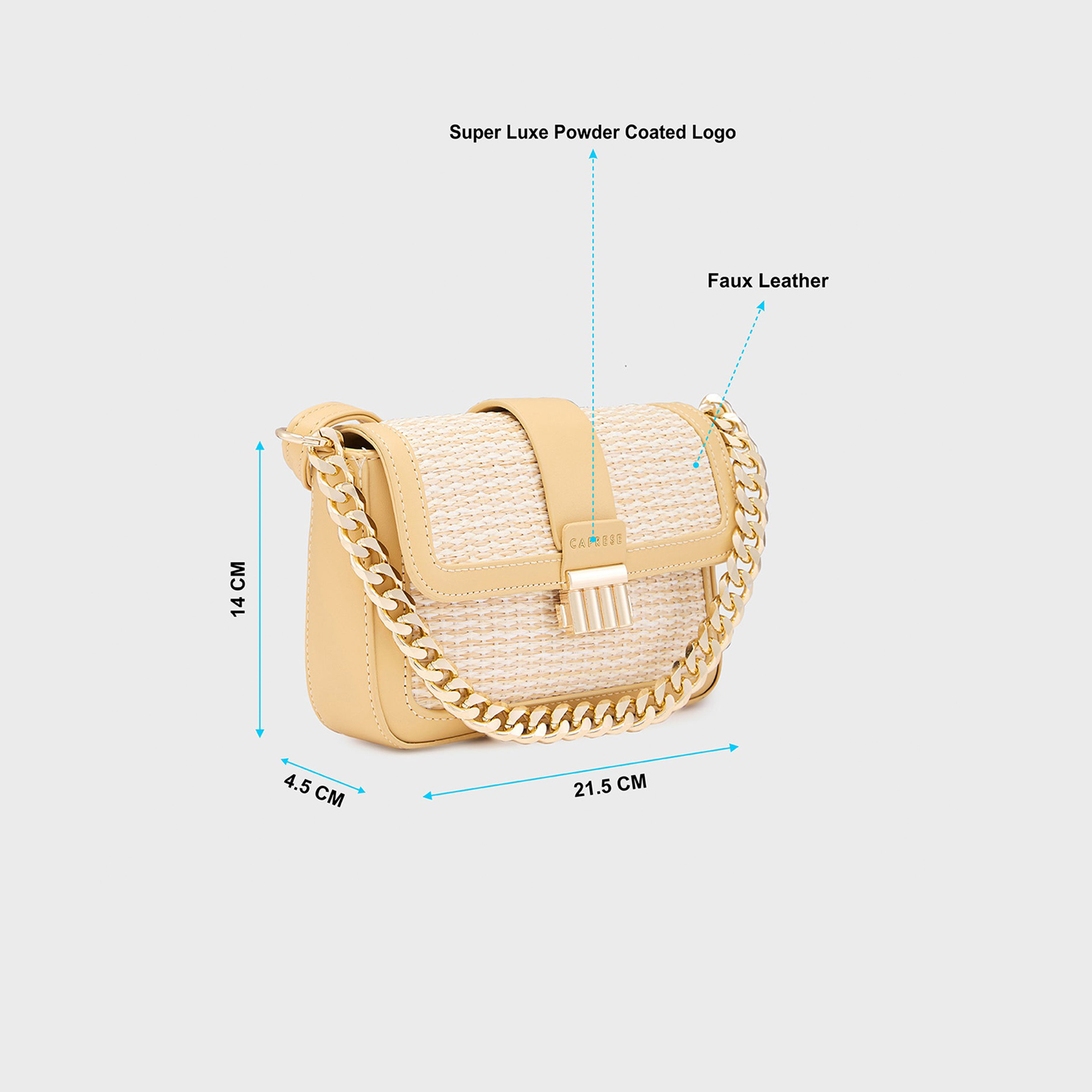حقيبة كروس كبريزي بغطاء قلاب للإغلاق وحزام قابل للتعديل | 21.5 × 14 × 4.5 سم-women-bagsandwallets-handbags-image-4
