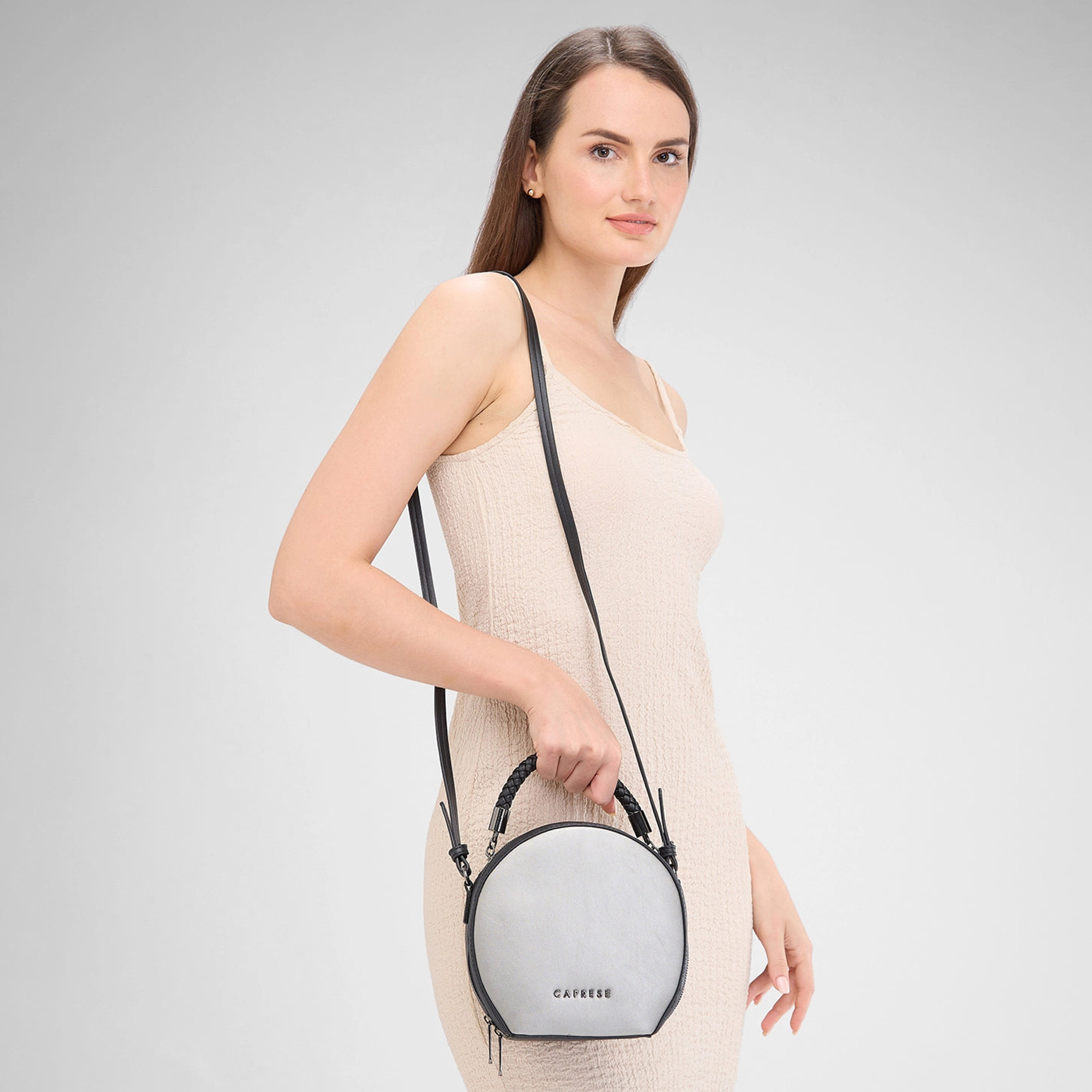 Caprese Top Handle Crossbody Bag with Zipper Closure and Adjustable Strap | 20 x 19 x 6 cm-women-bagsandwallets-handbags-image-2