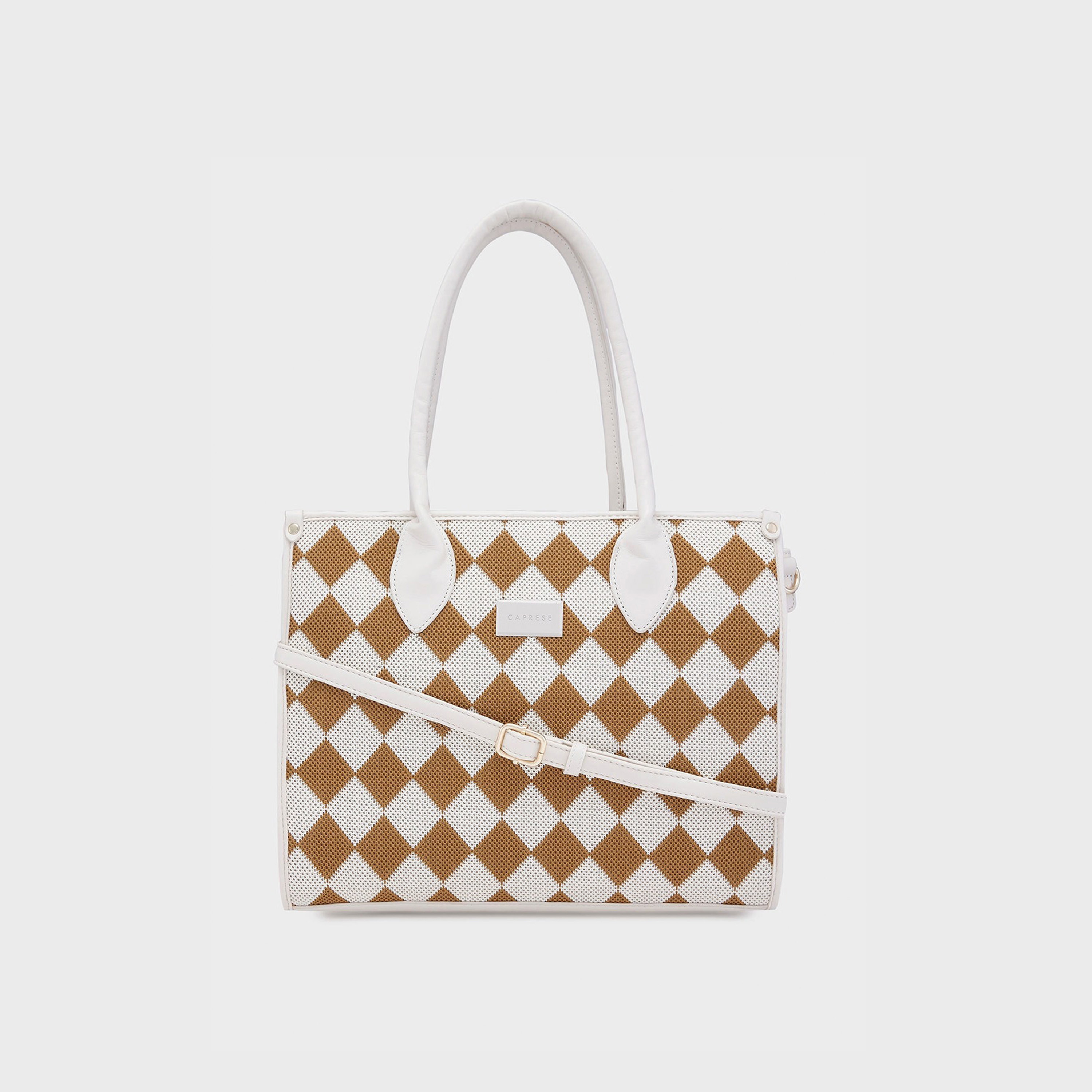 حقيبة كتف بمقبض مزدوج من Caprese مع إغلاق بسحاب وحزام قابل للفصل | 22 × 15 × 6 سم-women-bagsandwallets-handbags-image-1