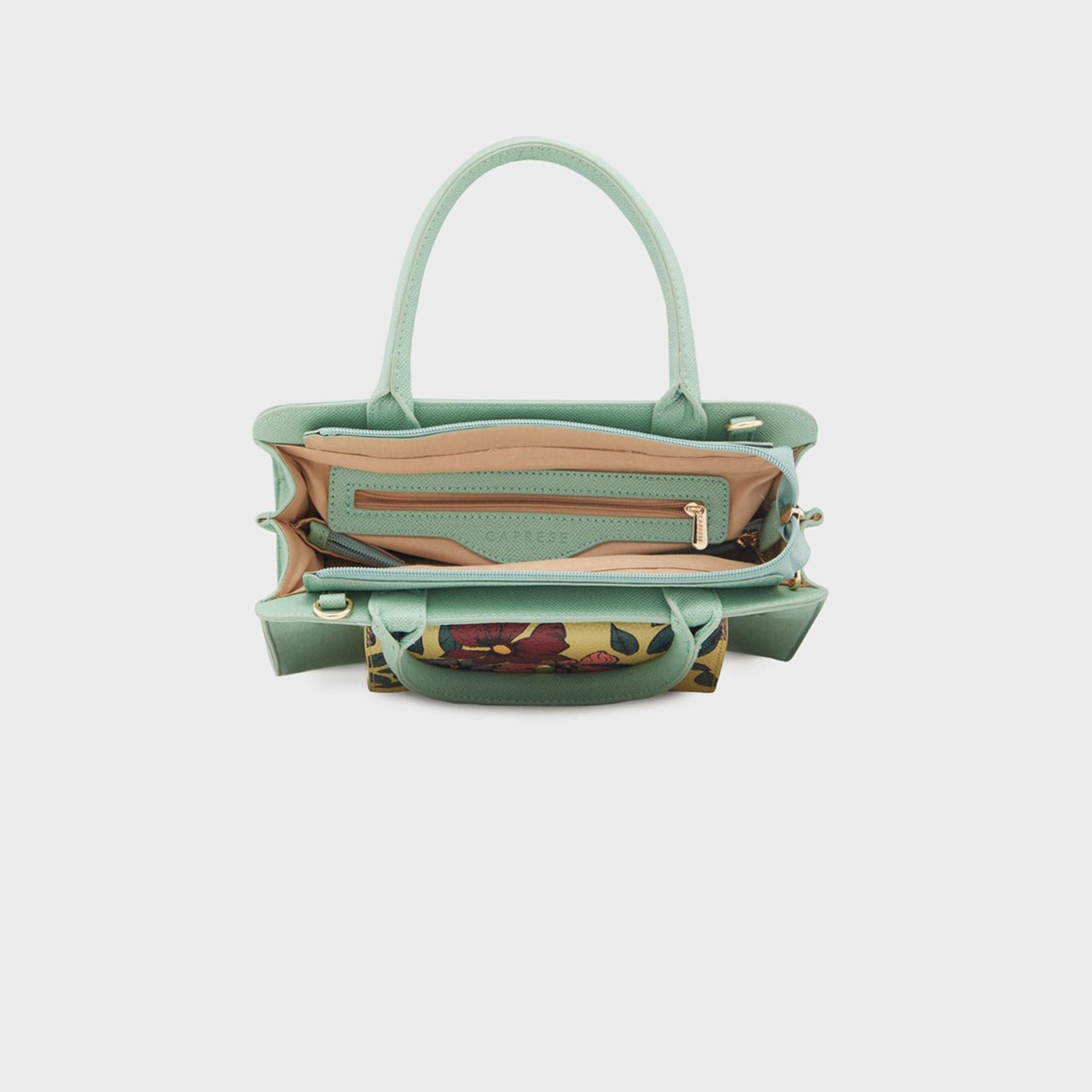Caprese Printed Double-Handle Satchel Bag with Zipper Closure and Detachable Strap | 29 x 22 x 12 cm-women-bagsandwallets-handbags-image-7