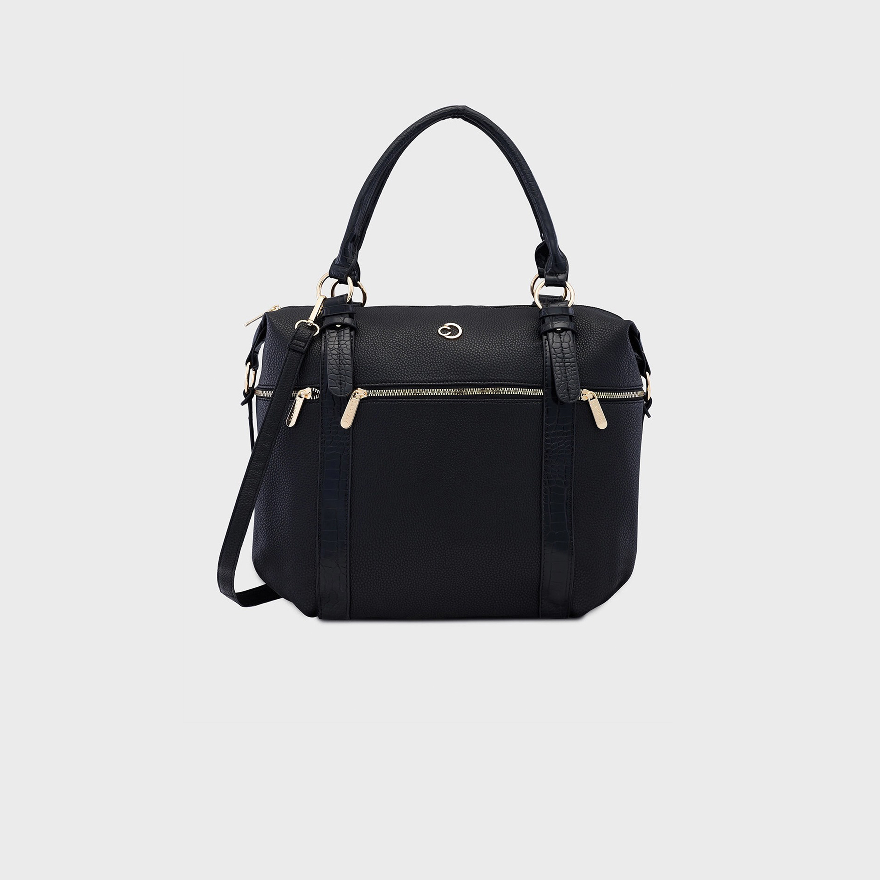 حقيبة حقيبة بمقبض مزدوج من Caprese مع إغلاق بسحاب وحزام قابل للفصل | 22 × 6 × 15 سم-women-bagsandwallets-handbags-image-5