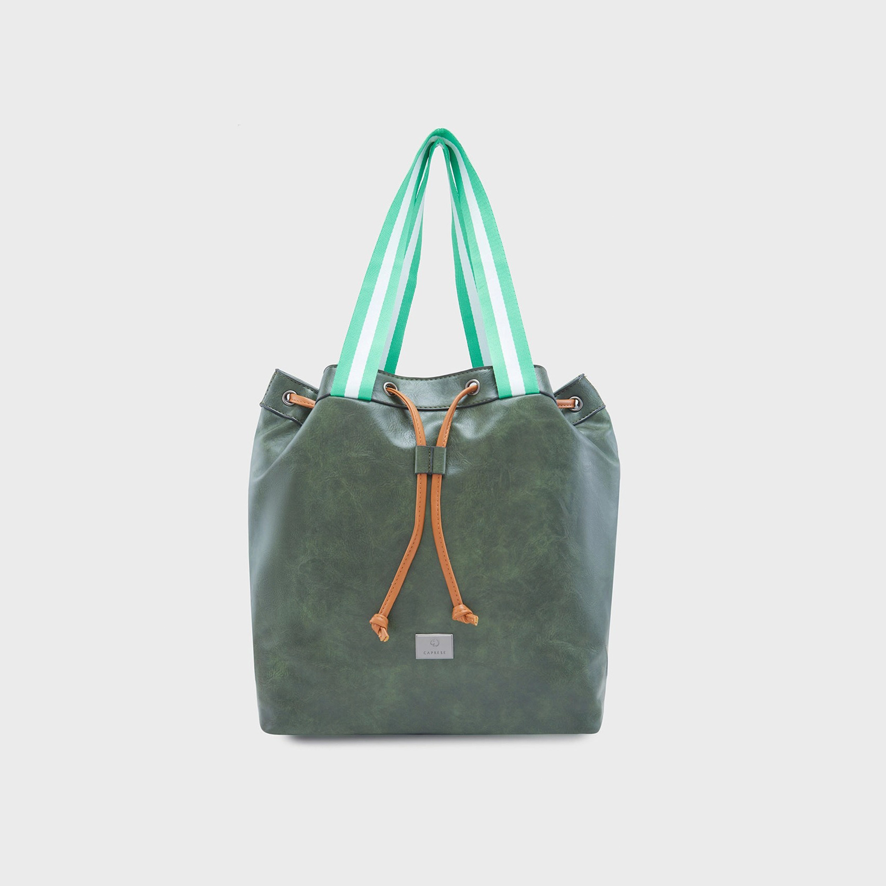 Caprese Self Design Double-Handle Shoulder Bag with Drawstring Closure | 30 x 26 x 17 cm-women-bagsandwallets-handbags-image-1