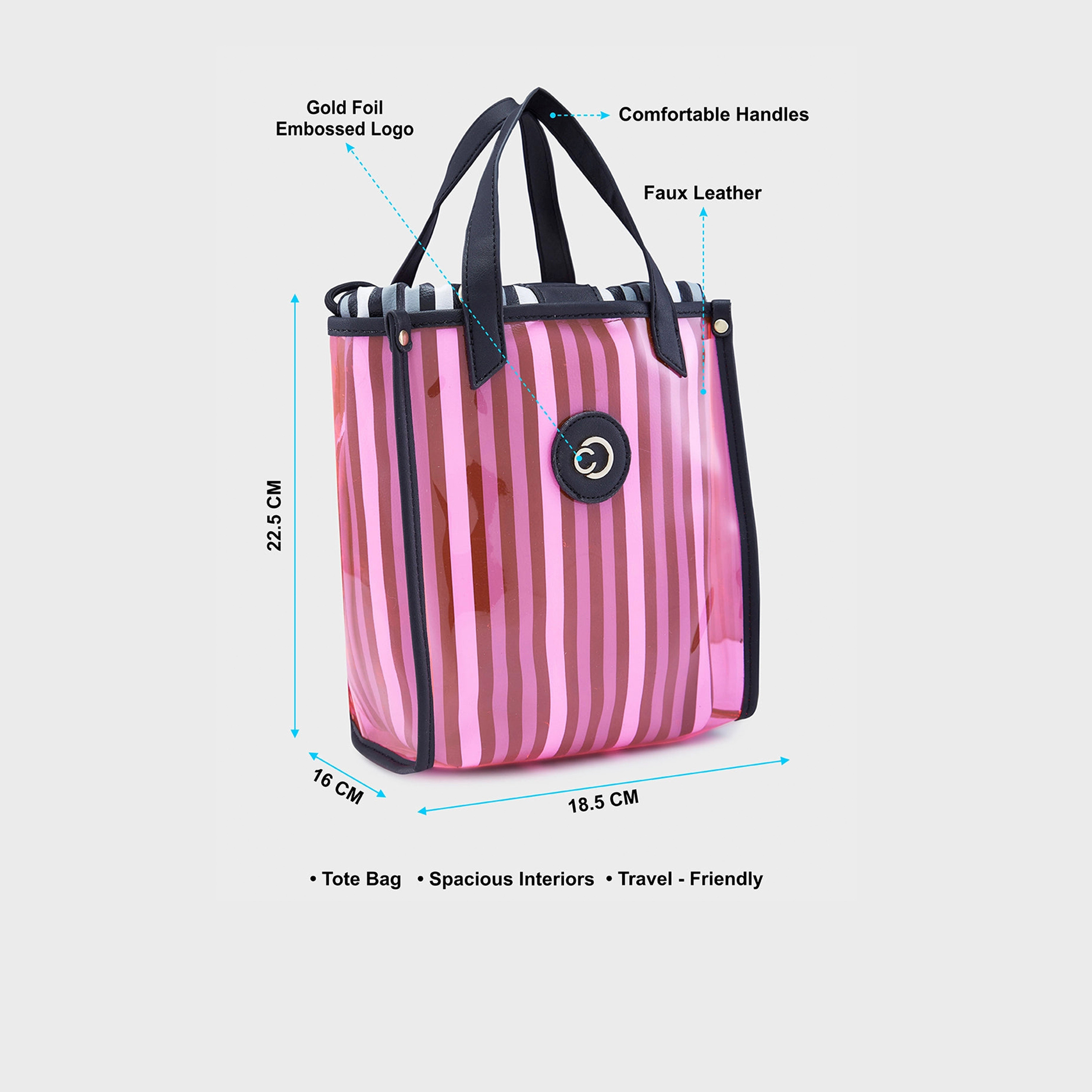 Caprese Printed Double-Handle Satchel Bag with Magnetic Closure and Detachable Strap | 22.5 x 18.5 x 16 cm-women-bagsandwallets-handbags-image-5