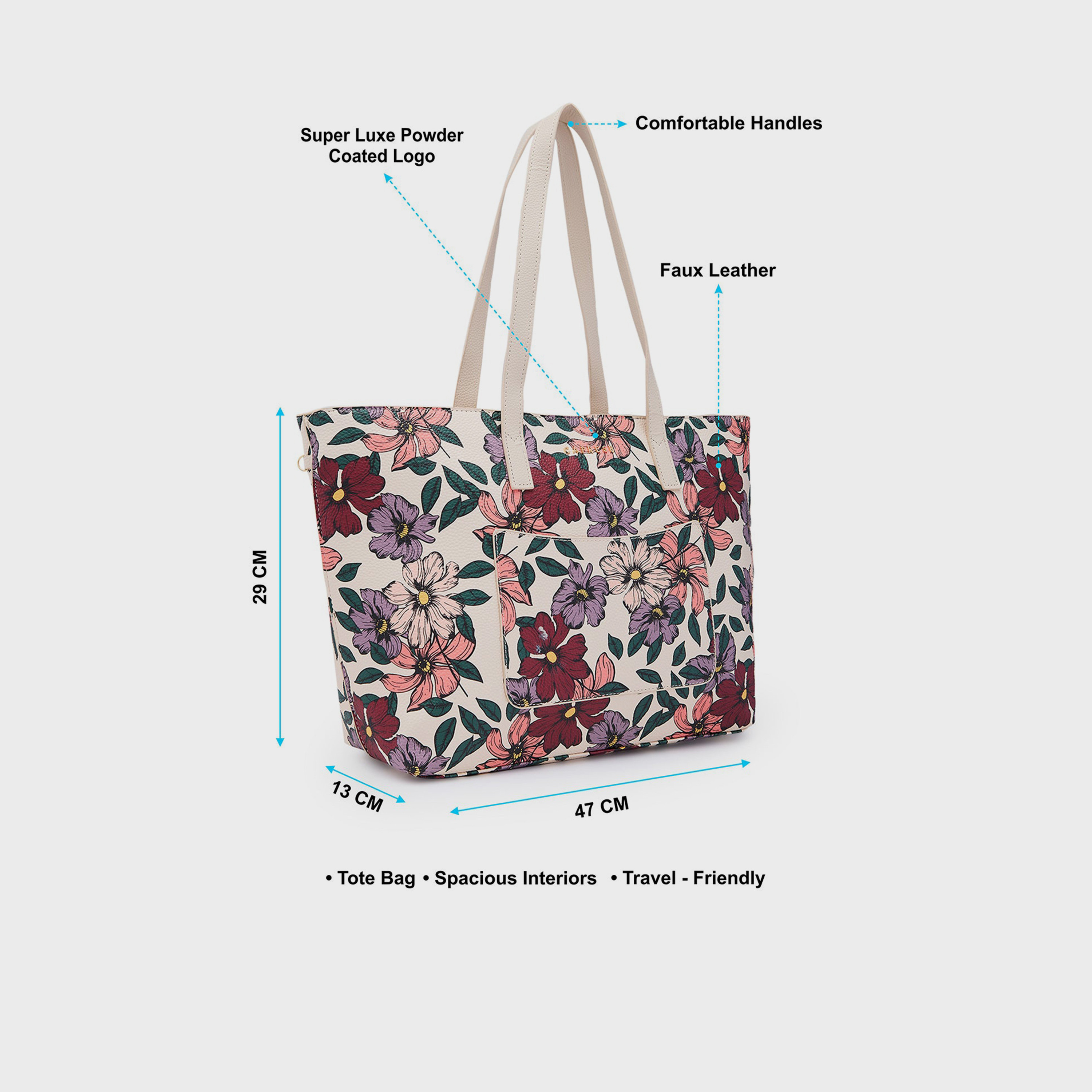 Caprese Printed Double-Handle Shoulder Bag with Zipper Closure | 47 x 13 x 29 cm-women-bagsandwallets-handbags-image-2