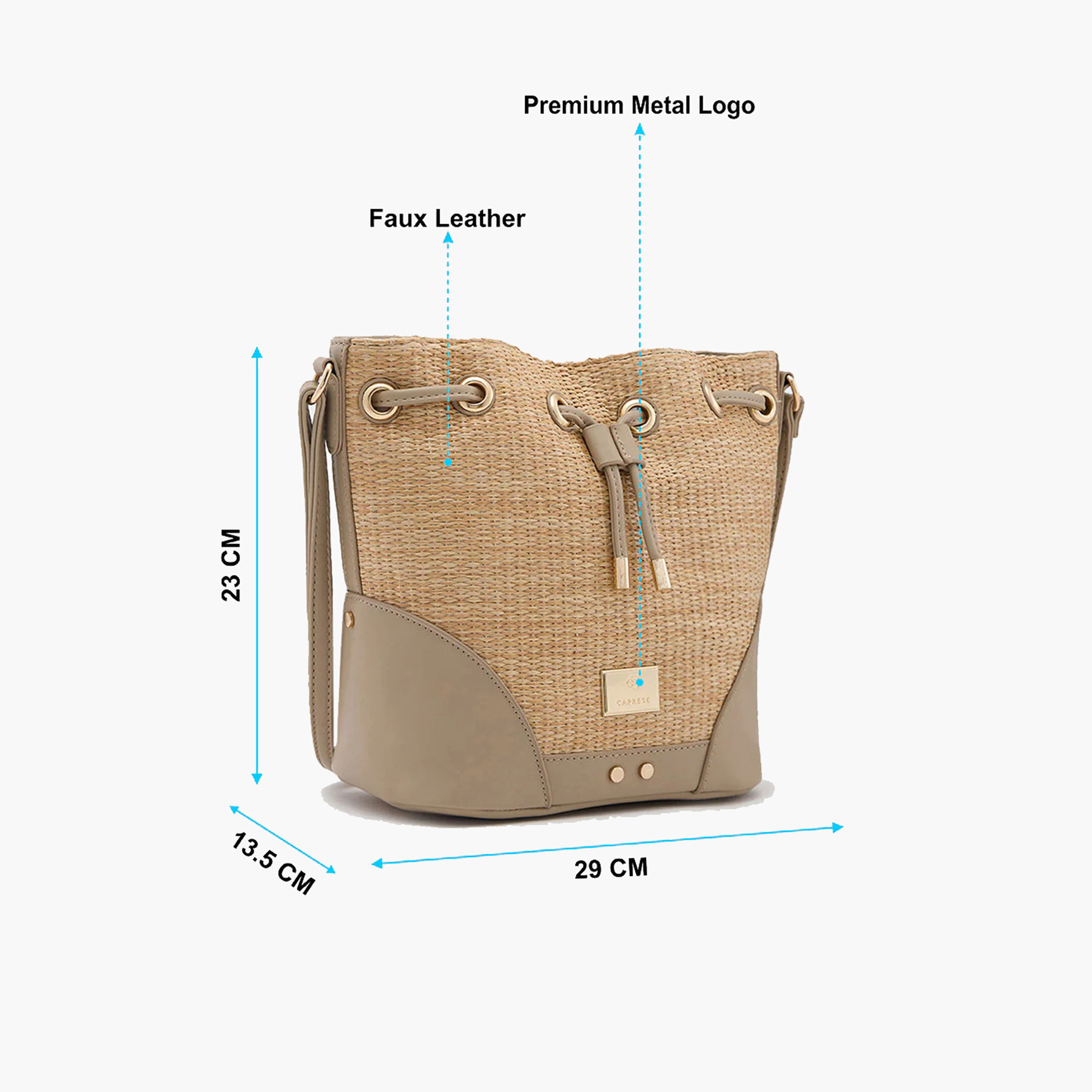 حقيبة كتف بمقبض مزدوج من Caprese مع إغلاق بسحاب | 37 × 22 × 15 سم-women-bagsandwallets-handbags-image-3