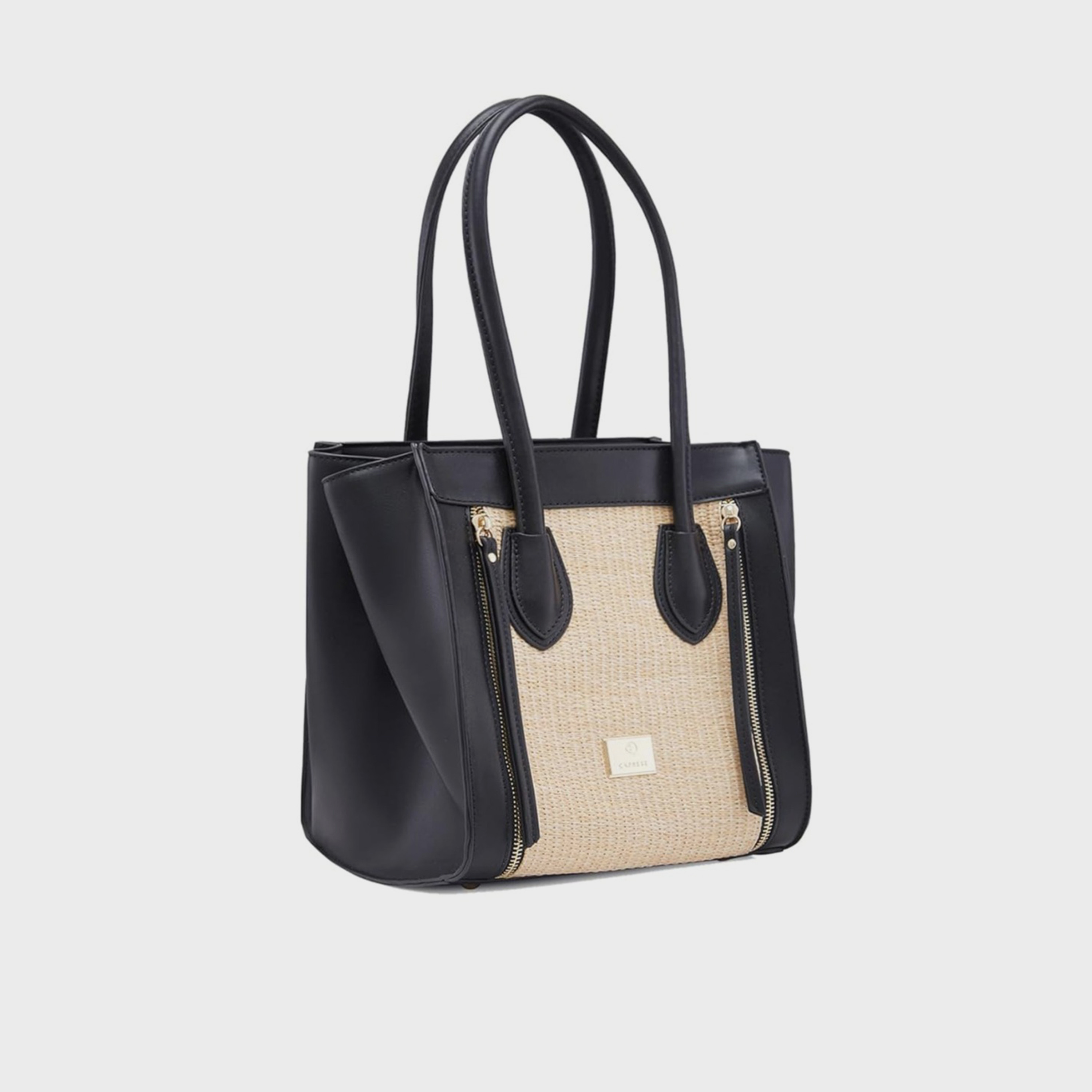 حقيبة كتف بمقبض مزدوج من Caprese مع إغلاق بسحاب | 37 × 22 × 15 سم-women-bagsandwallets-handbags-image-4