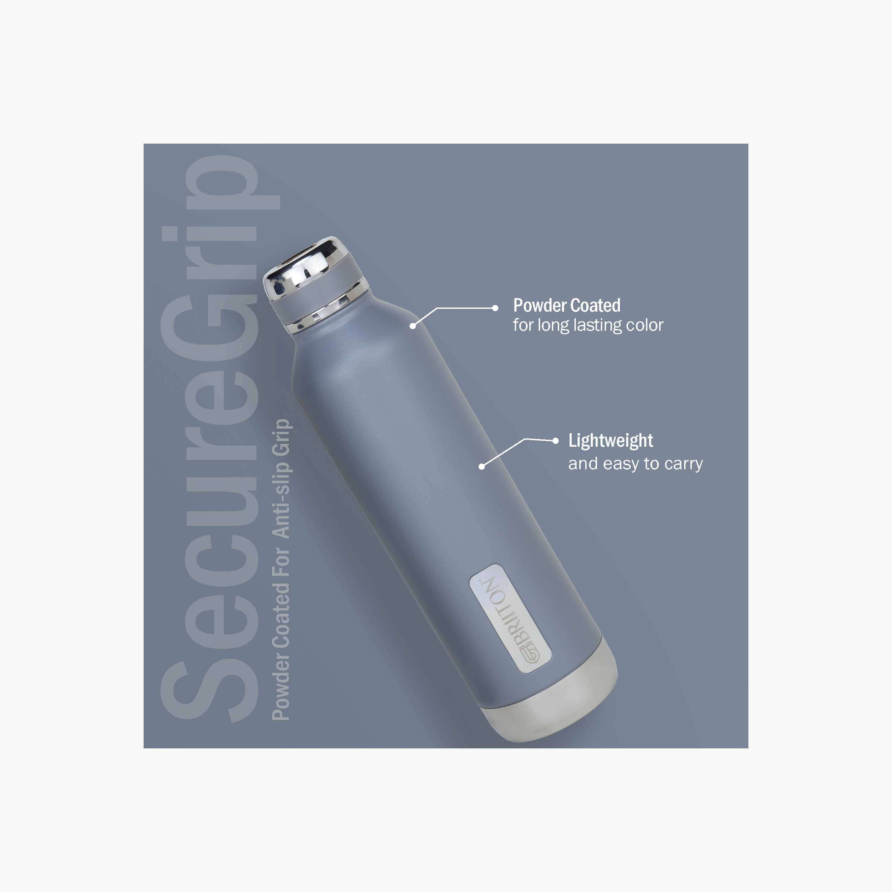 Briiton Double Wall Stainless Steel Insulated Water Bottle - 750 ml-household-dining-drinkserveware-bottles-image-2