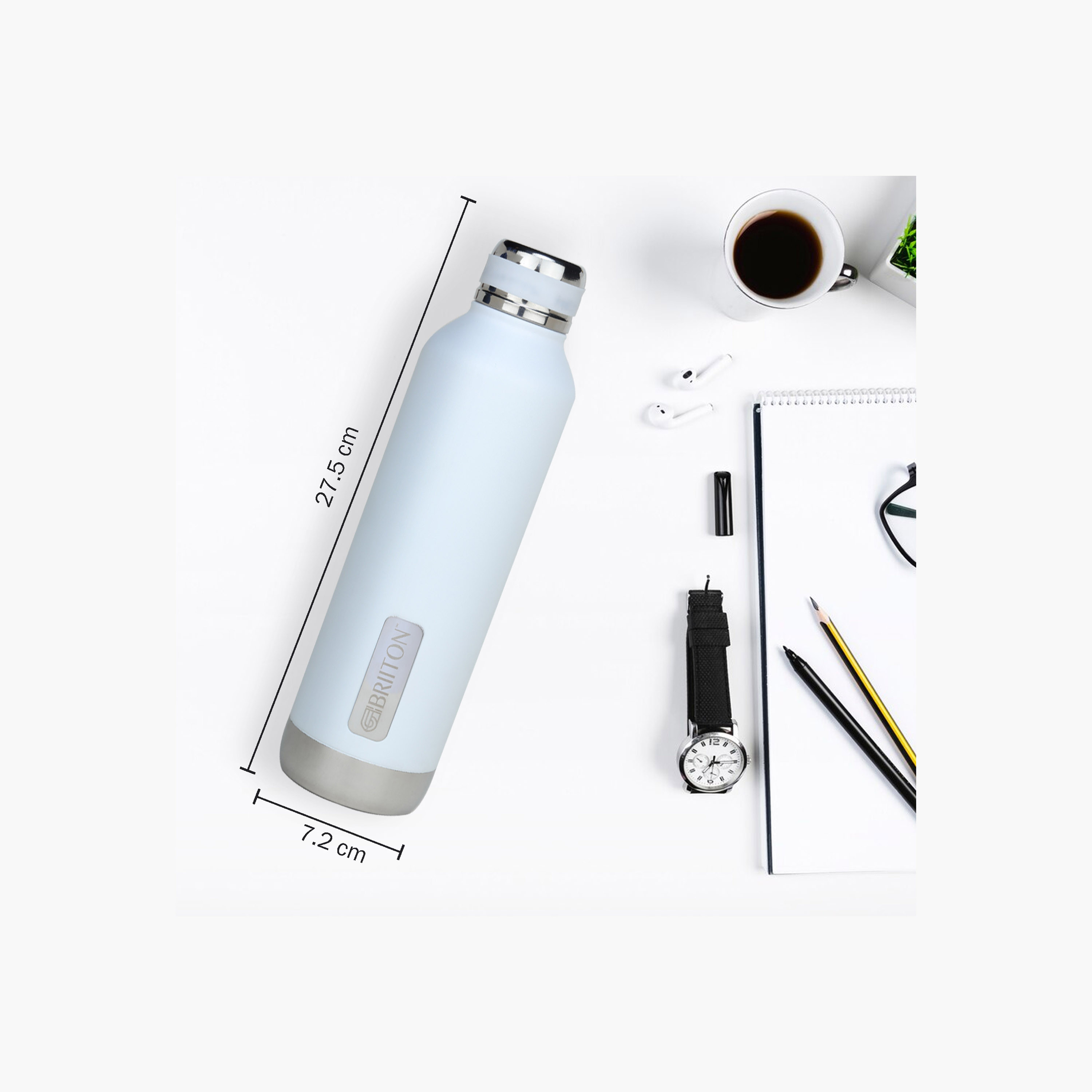 Briiton Double Wall Stainless Steel Insulated Water Bottle - 1 L-household-dining-drinkserveware-bottles-image-3