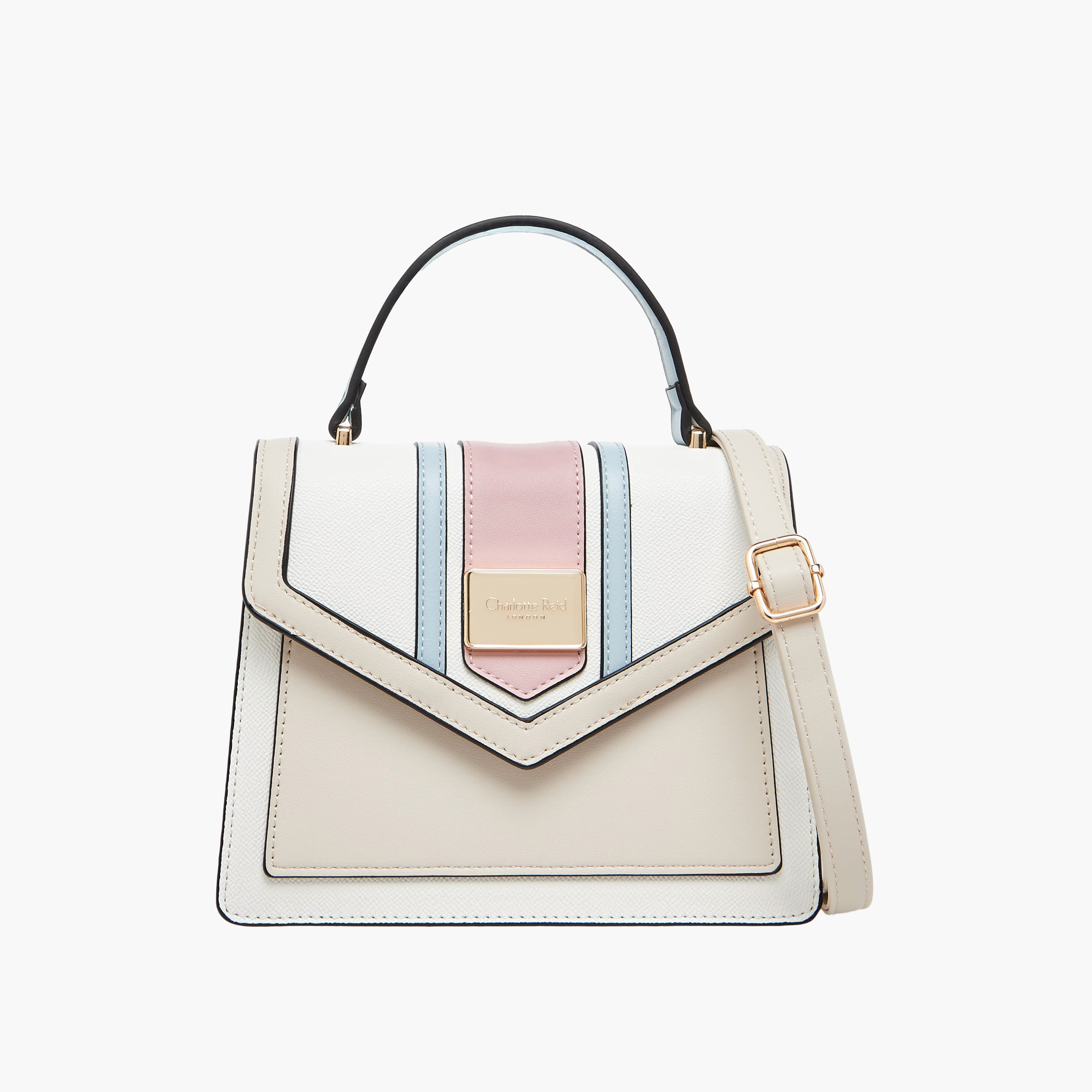 Charlotte Reid Panelled Crossbody Bag with Adjustable Strap-women-bagsandwallets-handbags-image-1